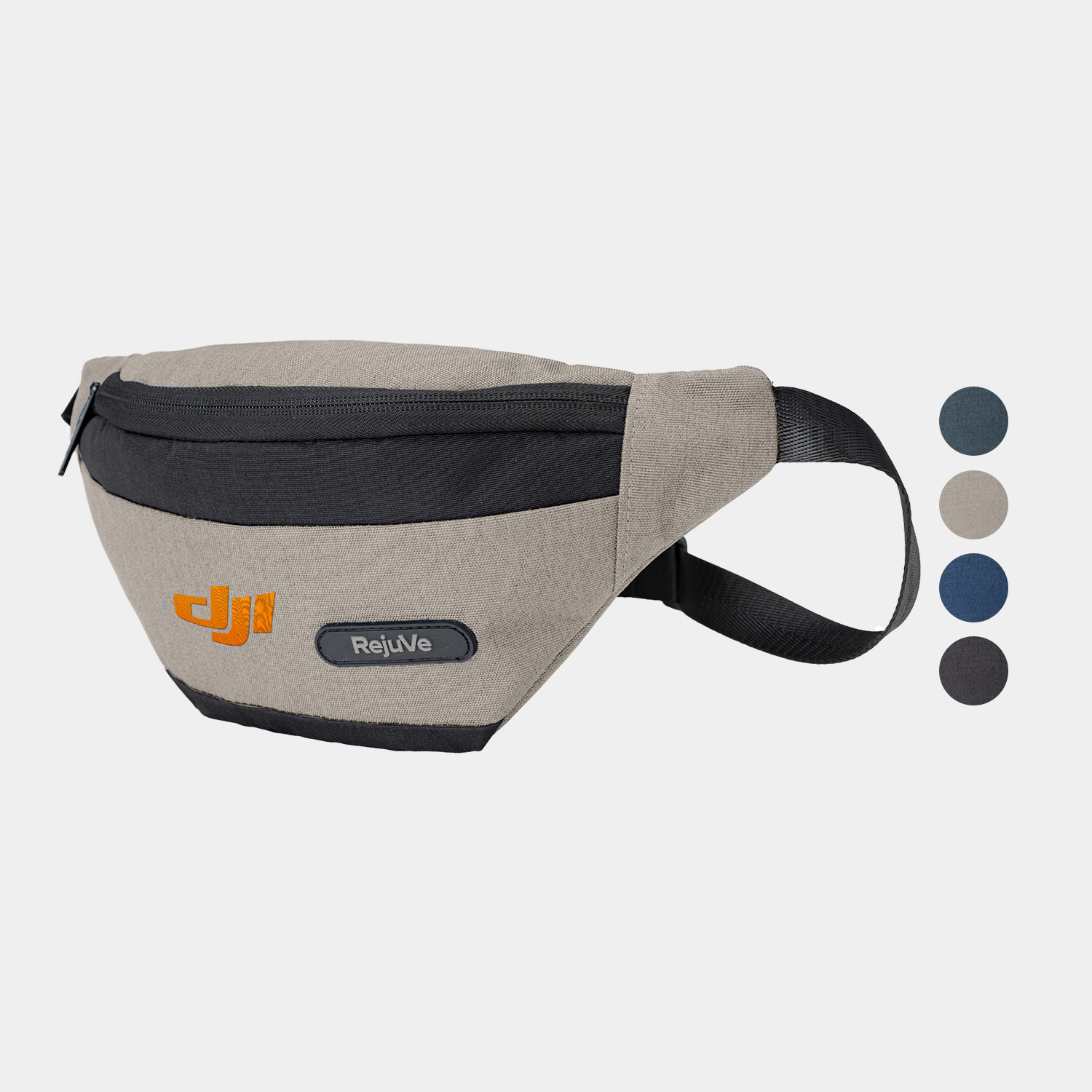 RejuVe® MILANO Recycled Heather Modern Sleek Two-Tone Waist Fanny Pack 3