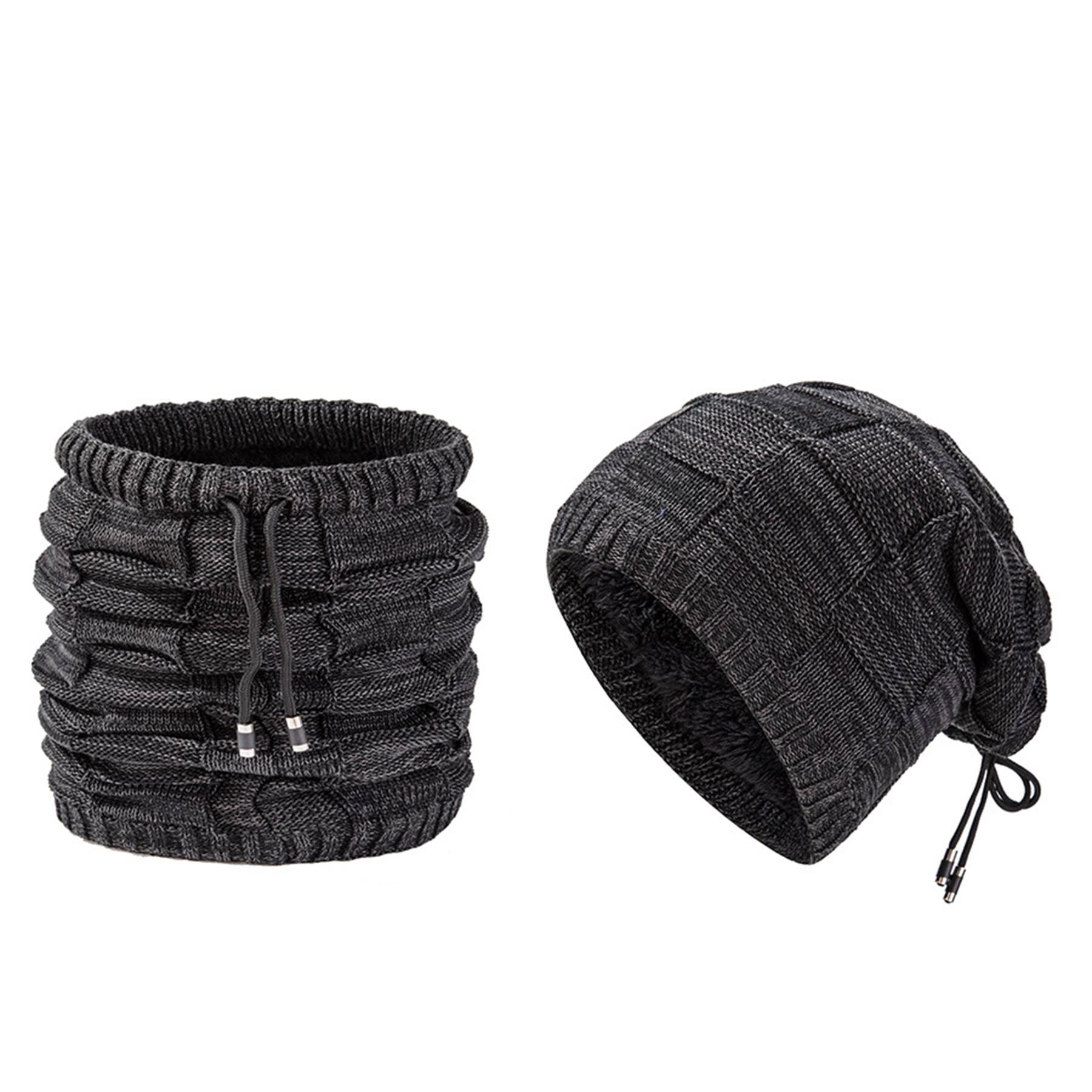 Winter Double use Fleece Neck Warmer Scarf Beanie Hat 2