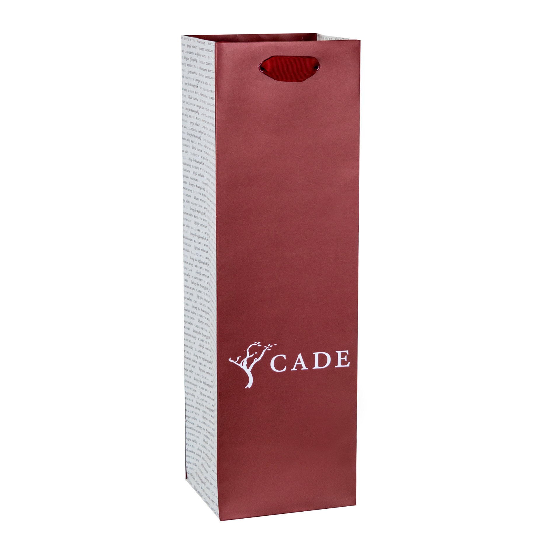 Custom 190g C1S 1-Bottle Wine Tote 4.5"x14"x4" 2