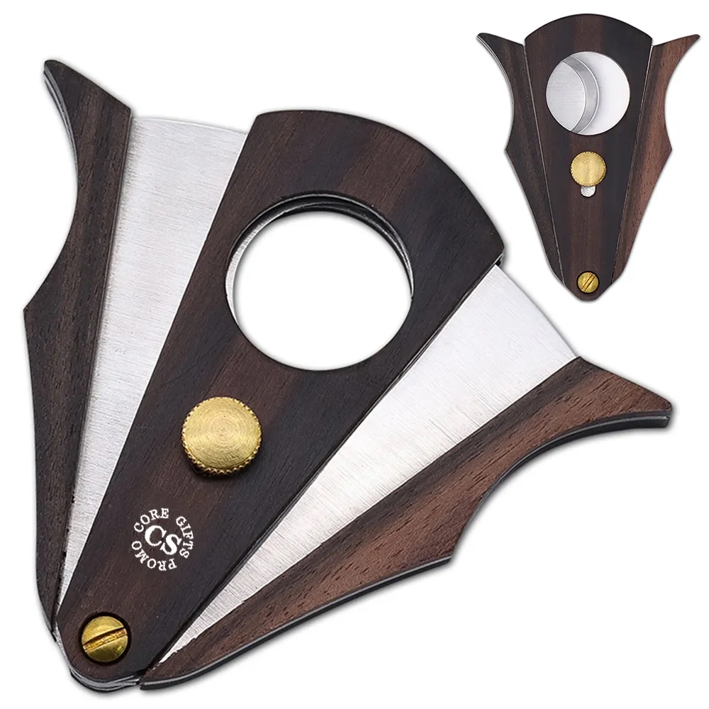 Wood Stainless Steel Cigar Cutter With Lock System 2