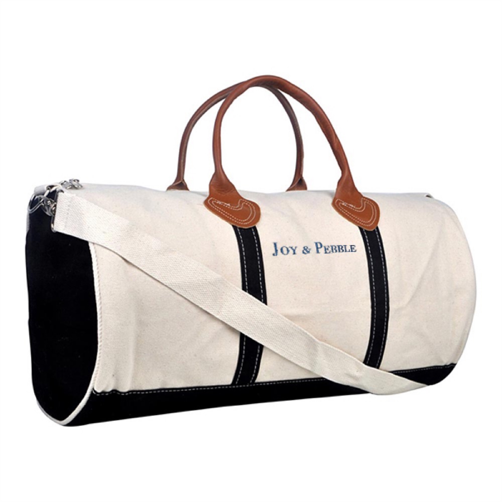 20 Oz. Super Heavy Canvas 2 Tone Round Duffle Bag 4