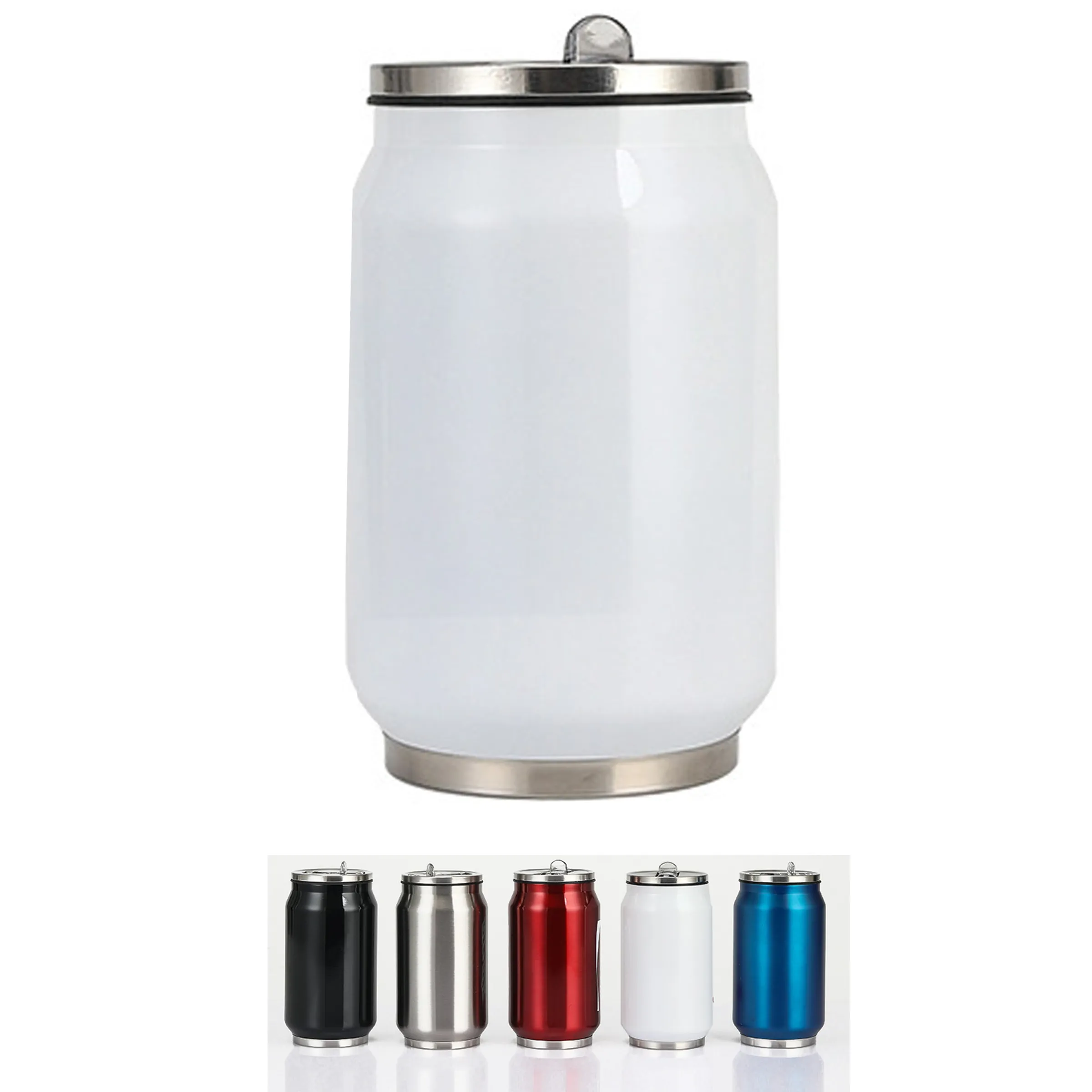 Stainless Steel Coke Can Vacuum Cup With Straw 4