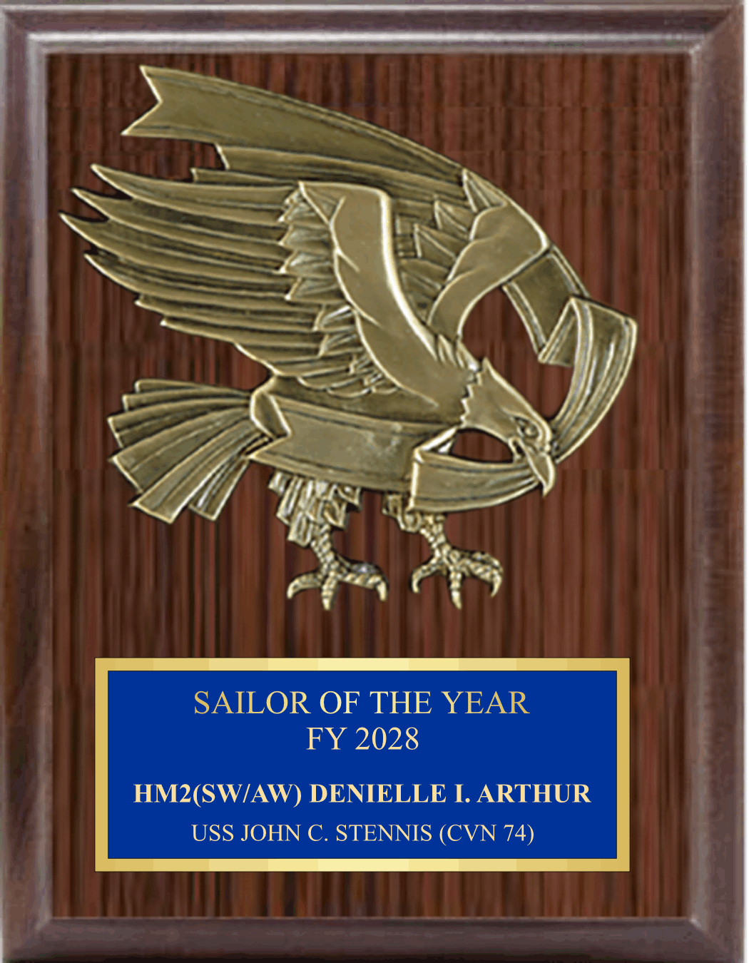 Plaque with Cast Bronze Eagle Mount 11