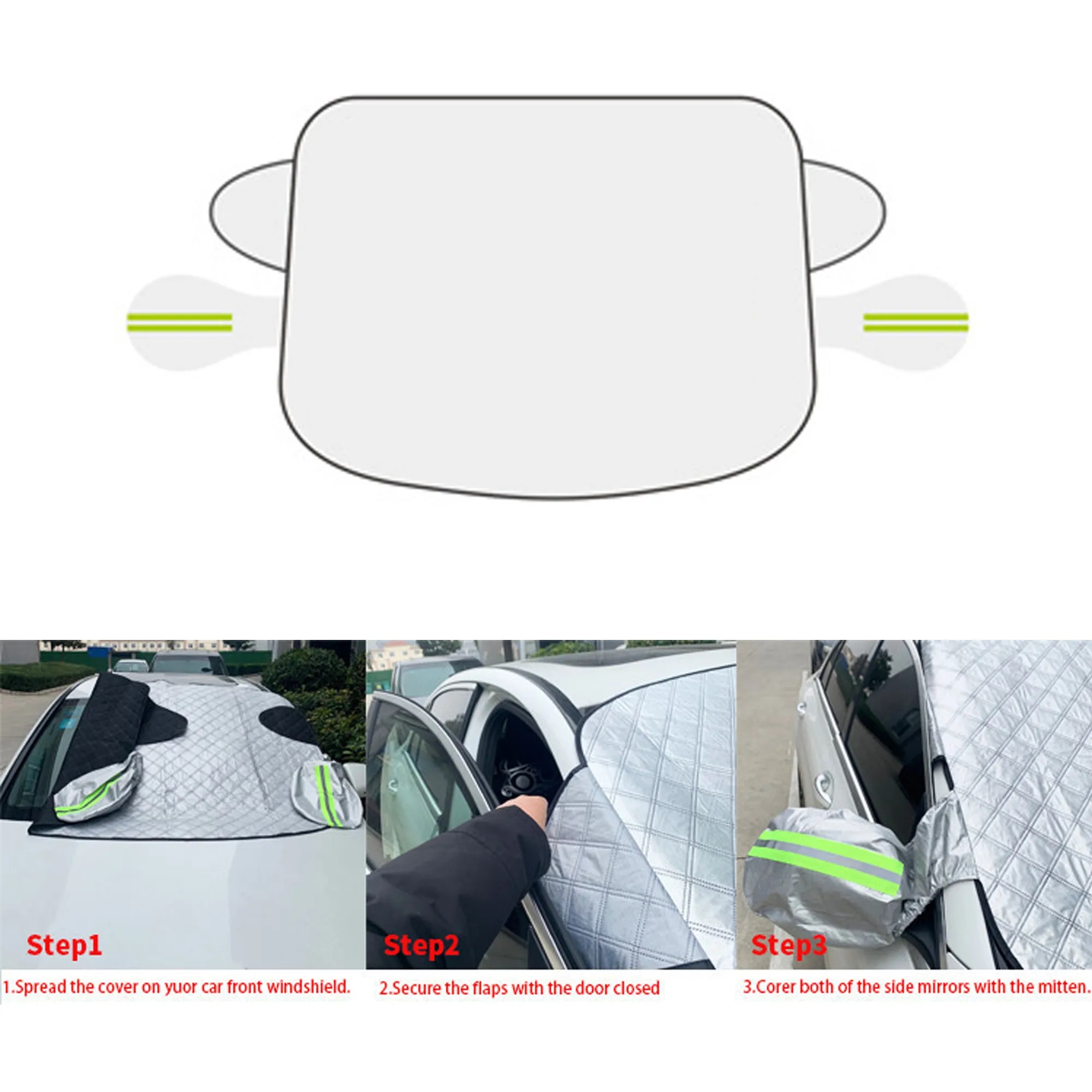 Portable Snow Car Windshield Protector Cover 2