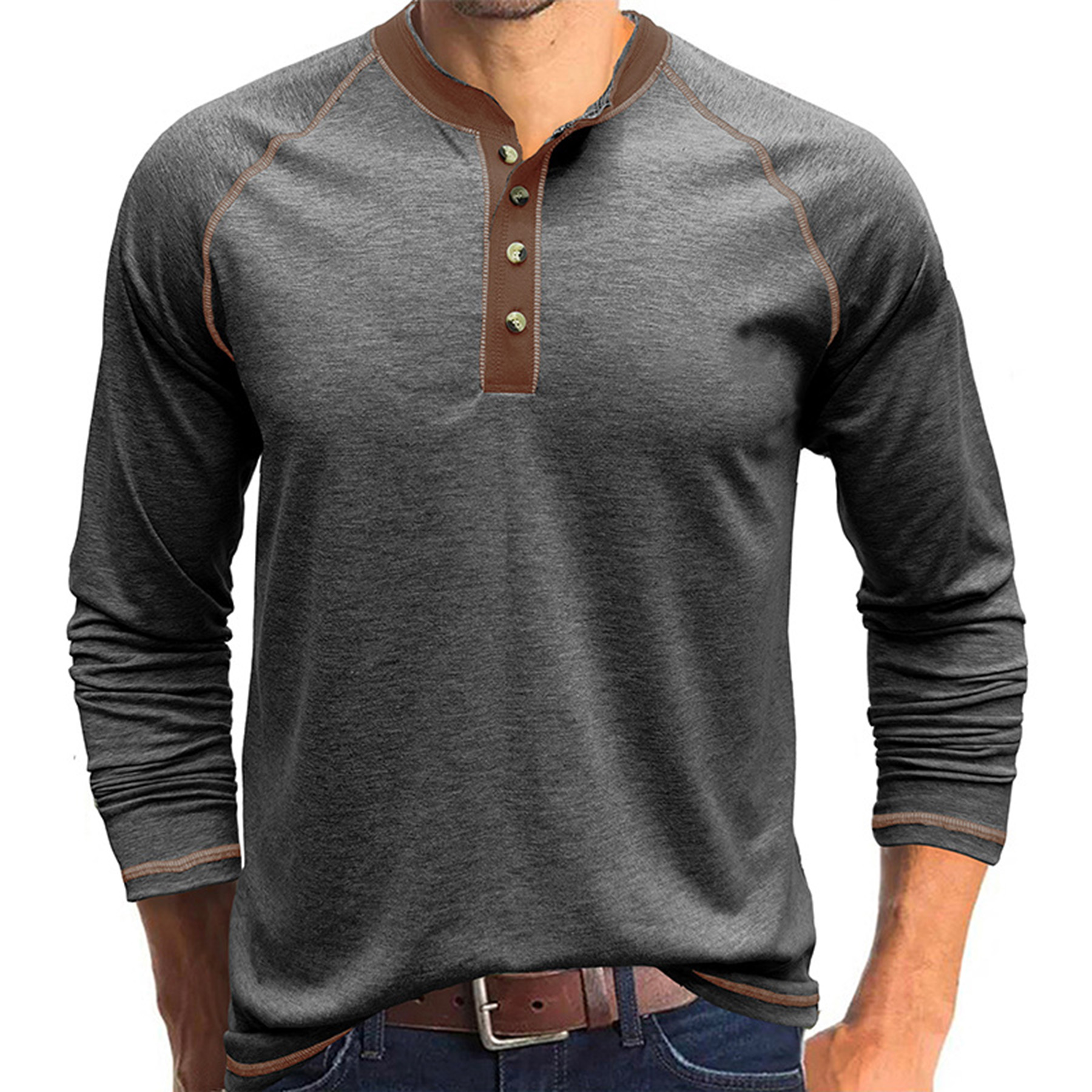 Outdoor Button Long Sleeved Bottoming Shirt 15
