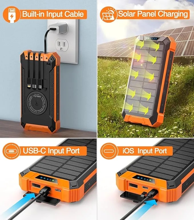 Solar Power Bank With Wireless Charging 4