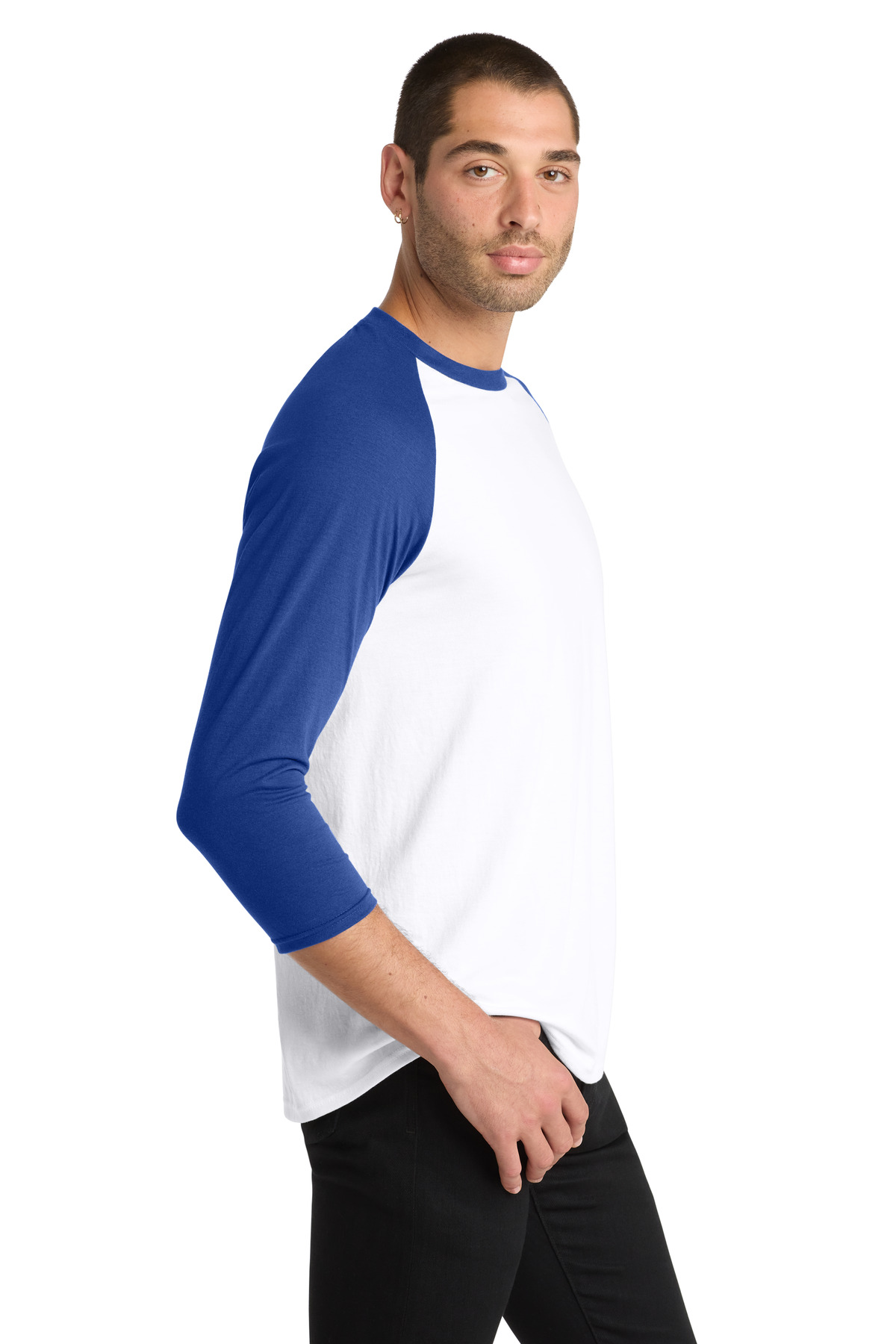 District Perfect Tri 3/4-Sleeve Raglan. DM136 26