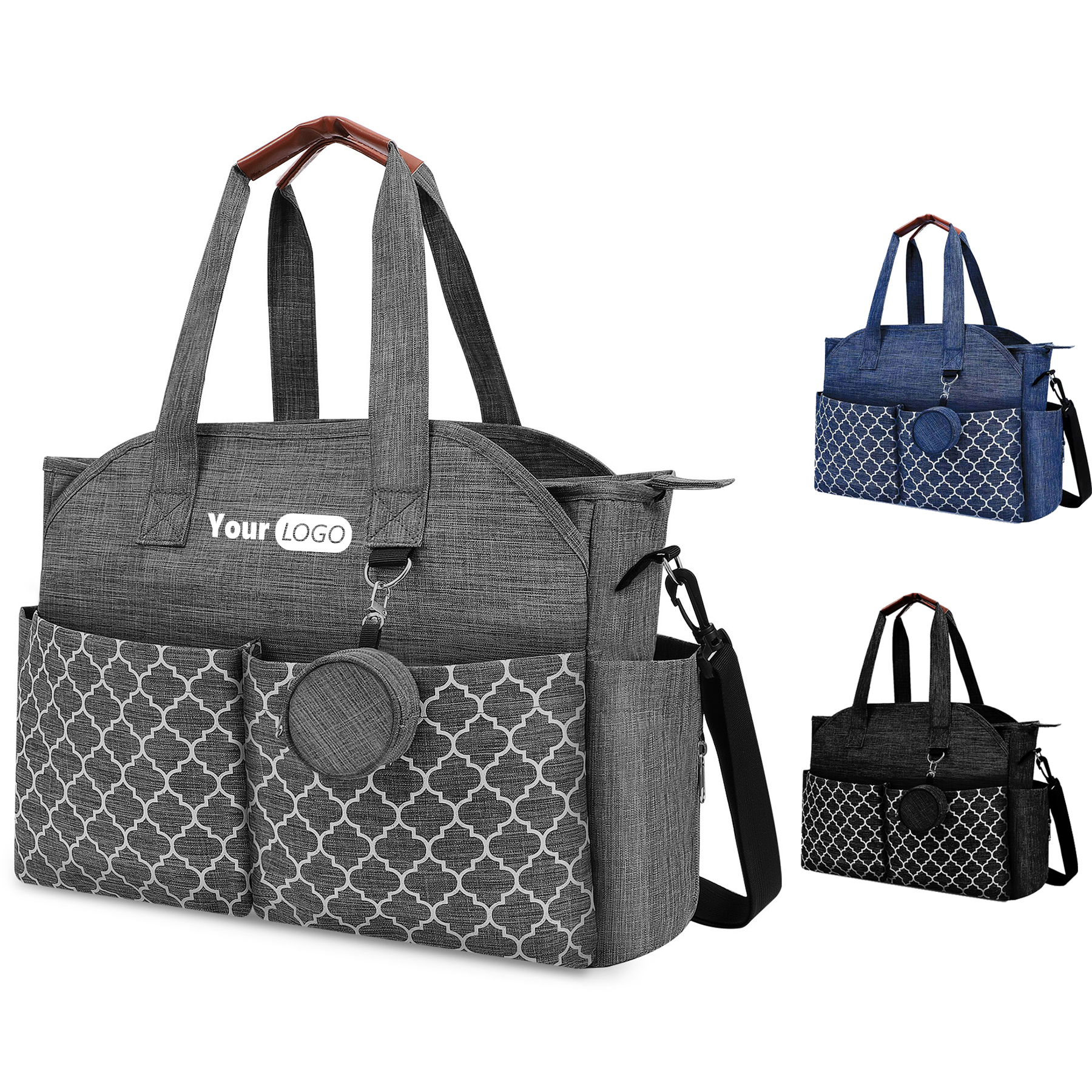 Polyester Large Capacity Diaper Tote Mommy Cross-body Bag 2