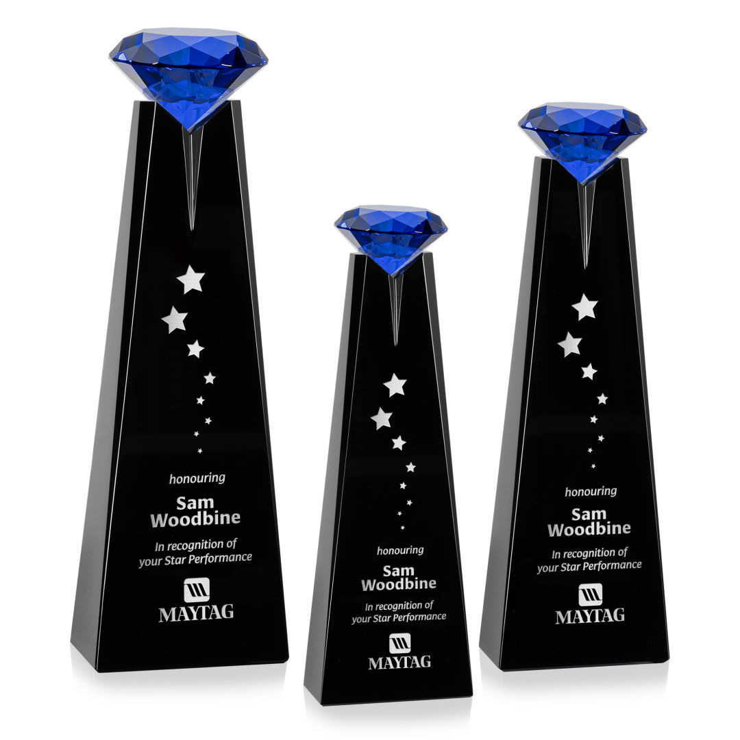 Alicia Gemstone Award - Black/Sapphire