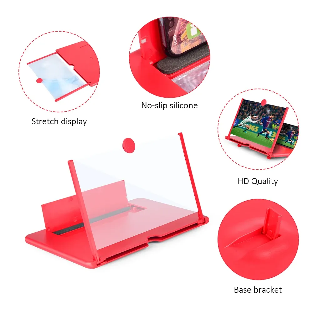12 Inch Screen Amplifier with Foldable Stand Holder 1