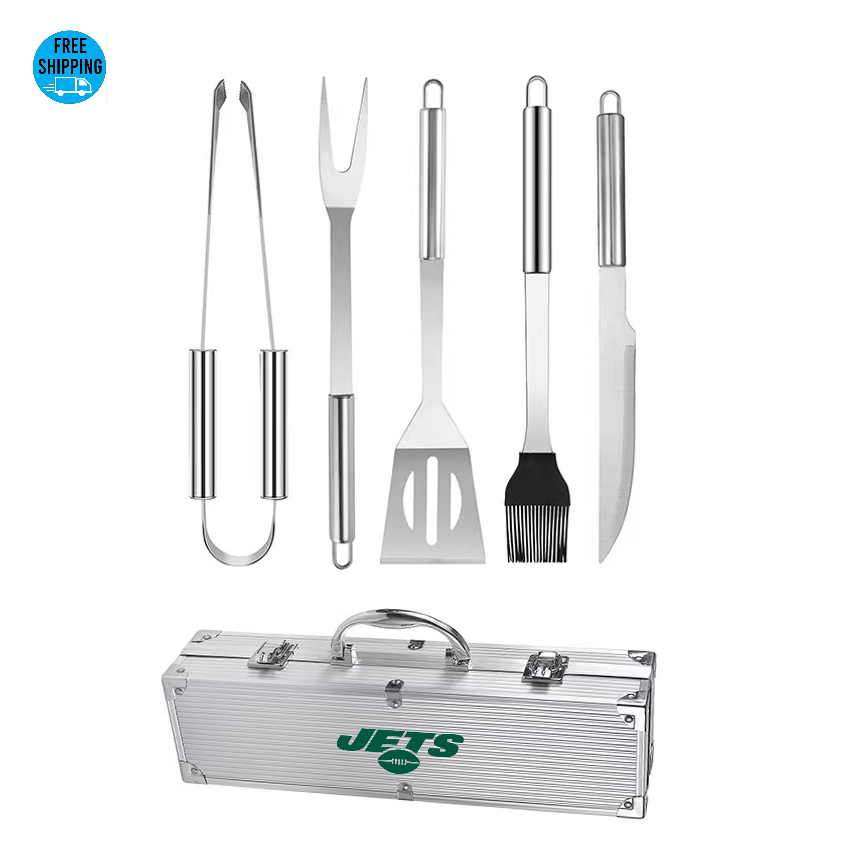 5pcs BBQ Tool Set in Aluminum Case - OCEAN 3