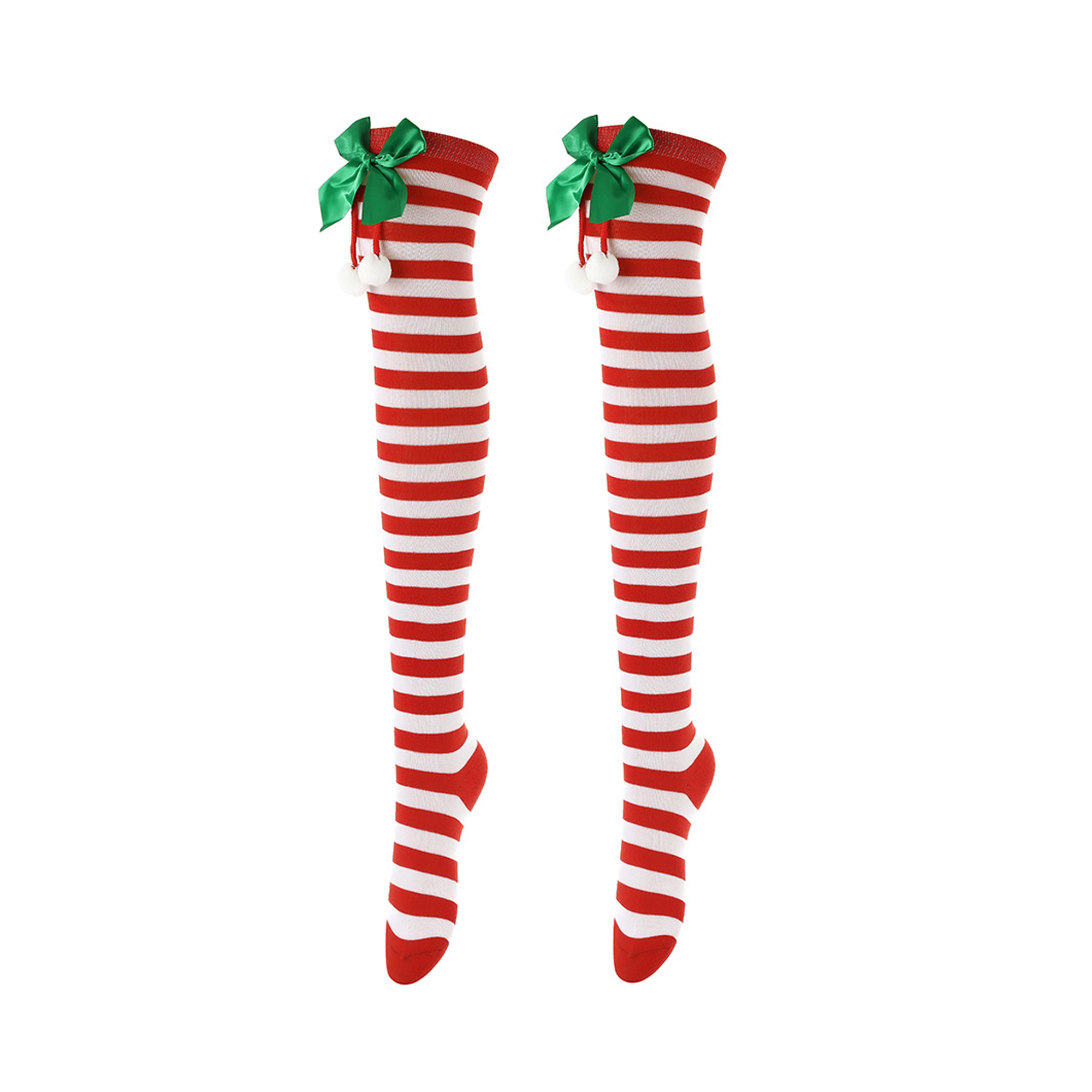 Long Striped Socks Christmas 8