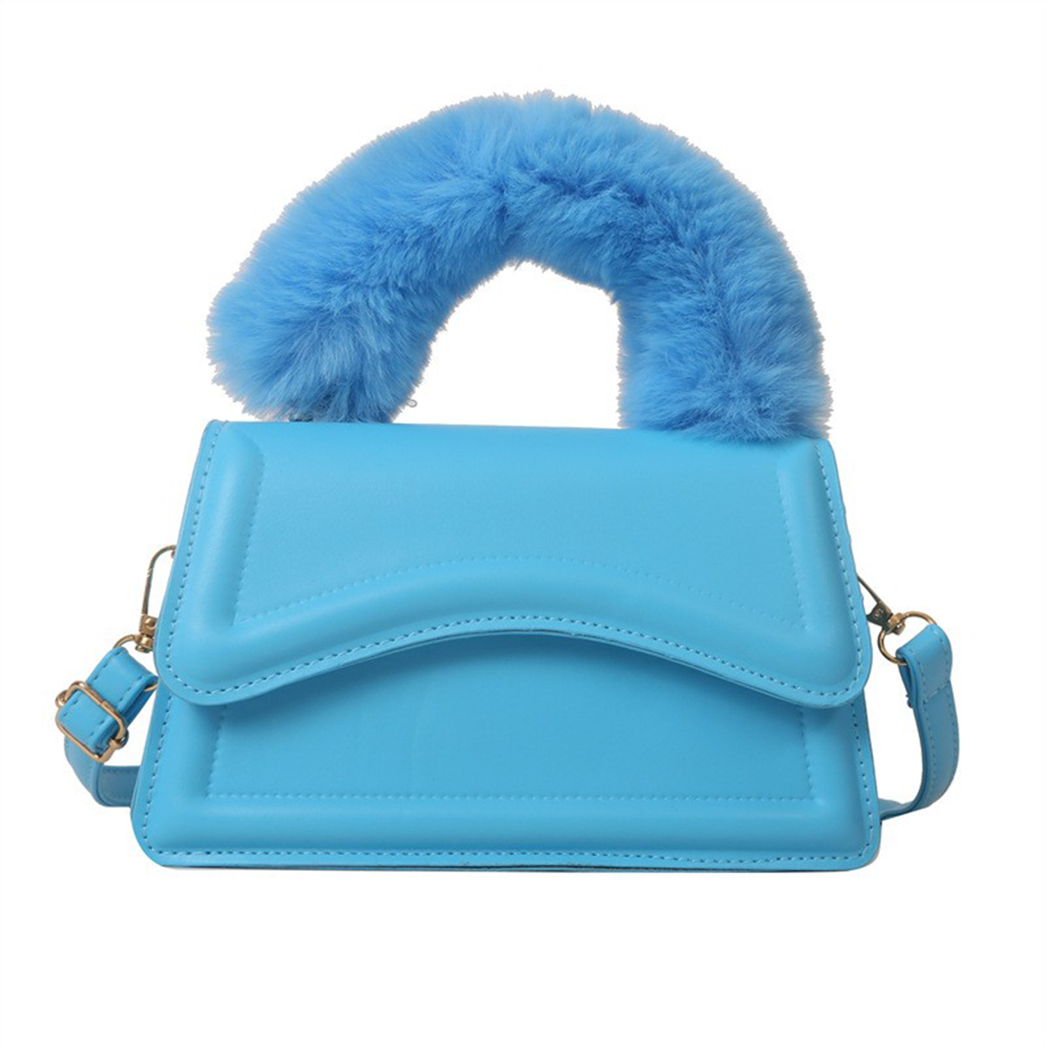 PU Solid Color Portable Diagonal Bag 11