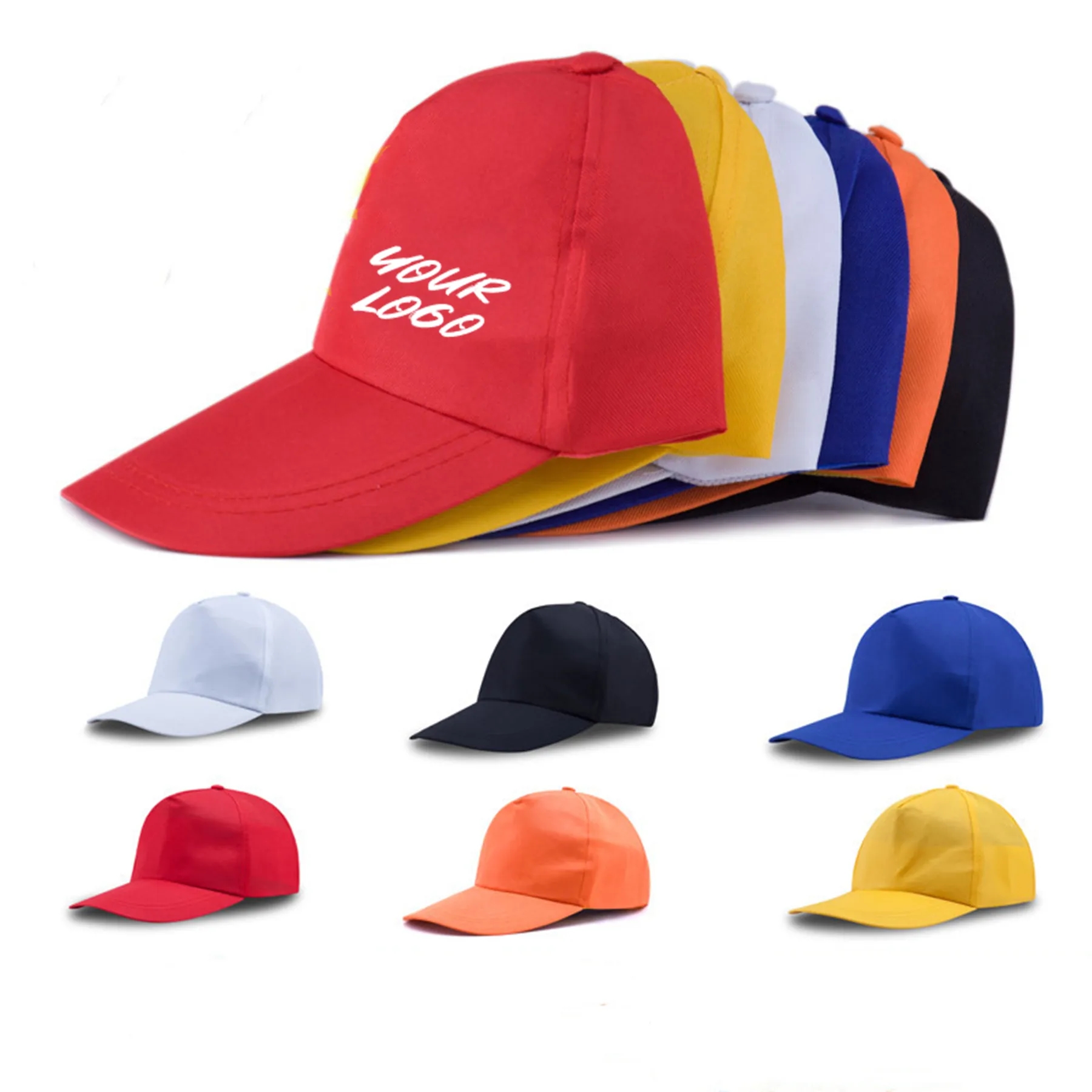 Polyester Baseball Cap Dad Structured Hat Fitted 1