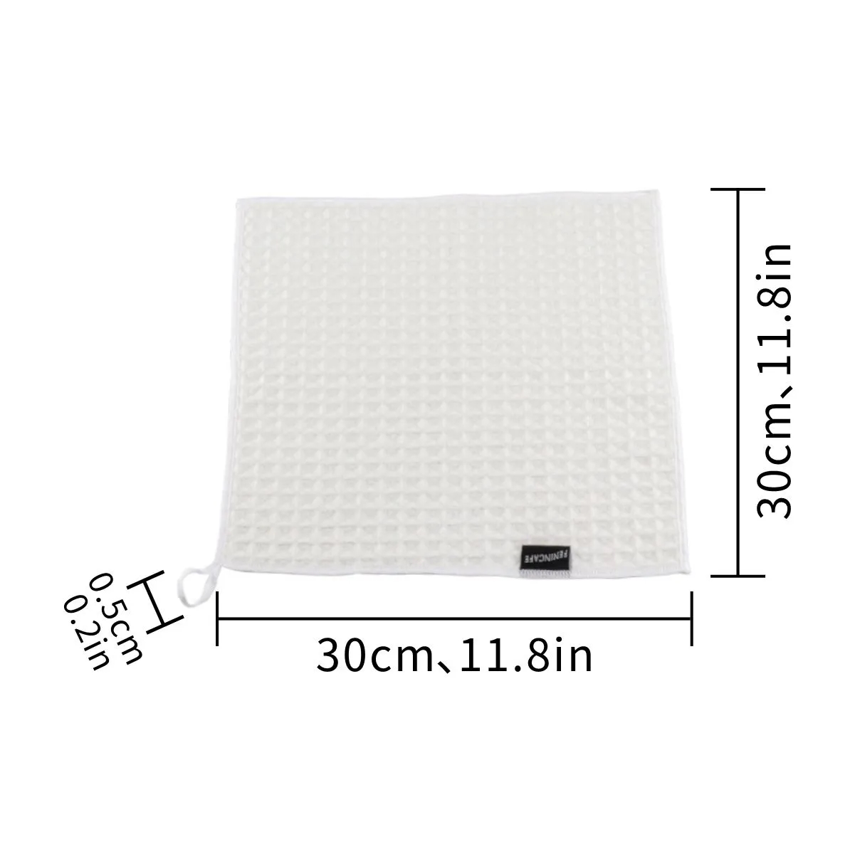Waffle Microfiber Kitchen Towel With Hanging Loop 3