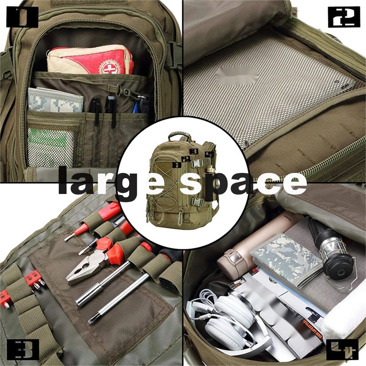 Large Military Tactical Travel Backpack 6