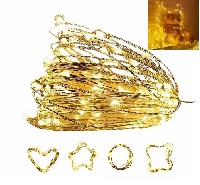 LED Battery Operated String  Copper Wire Light for Outdoor 3