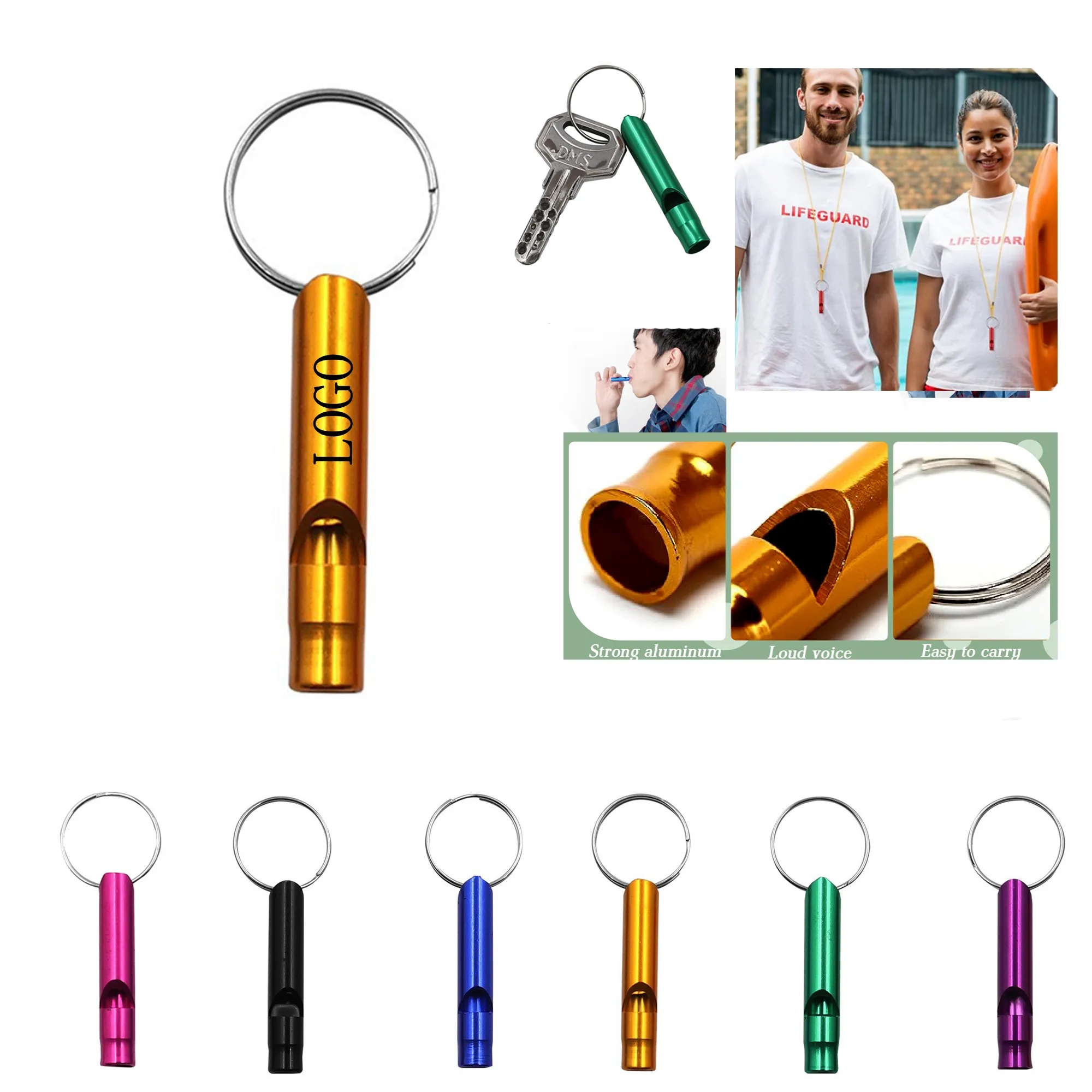 Compact Survival Whistle 0.3" x 1.8" 4