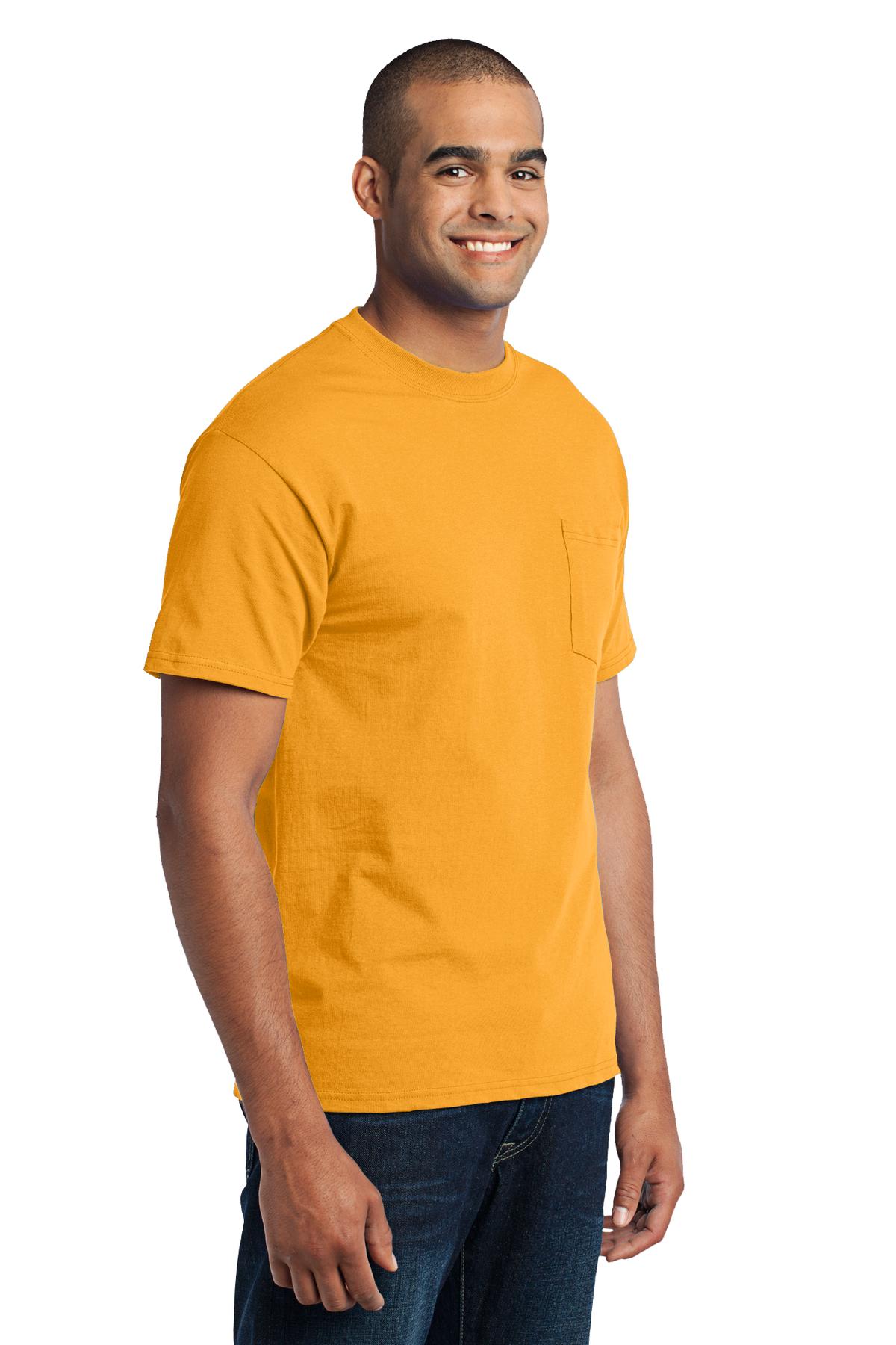 Port & Co Core Blend Pocket Tee. PC55P 77