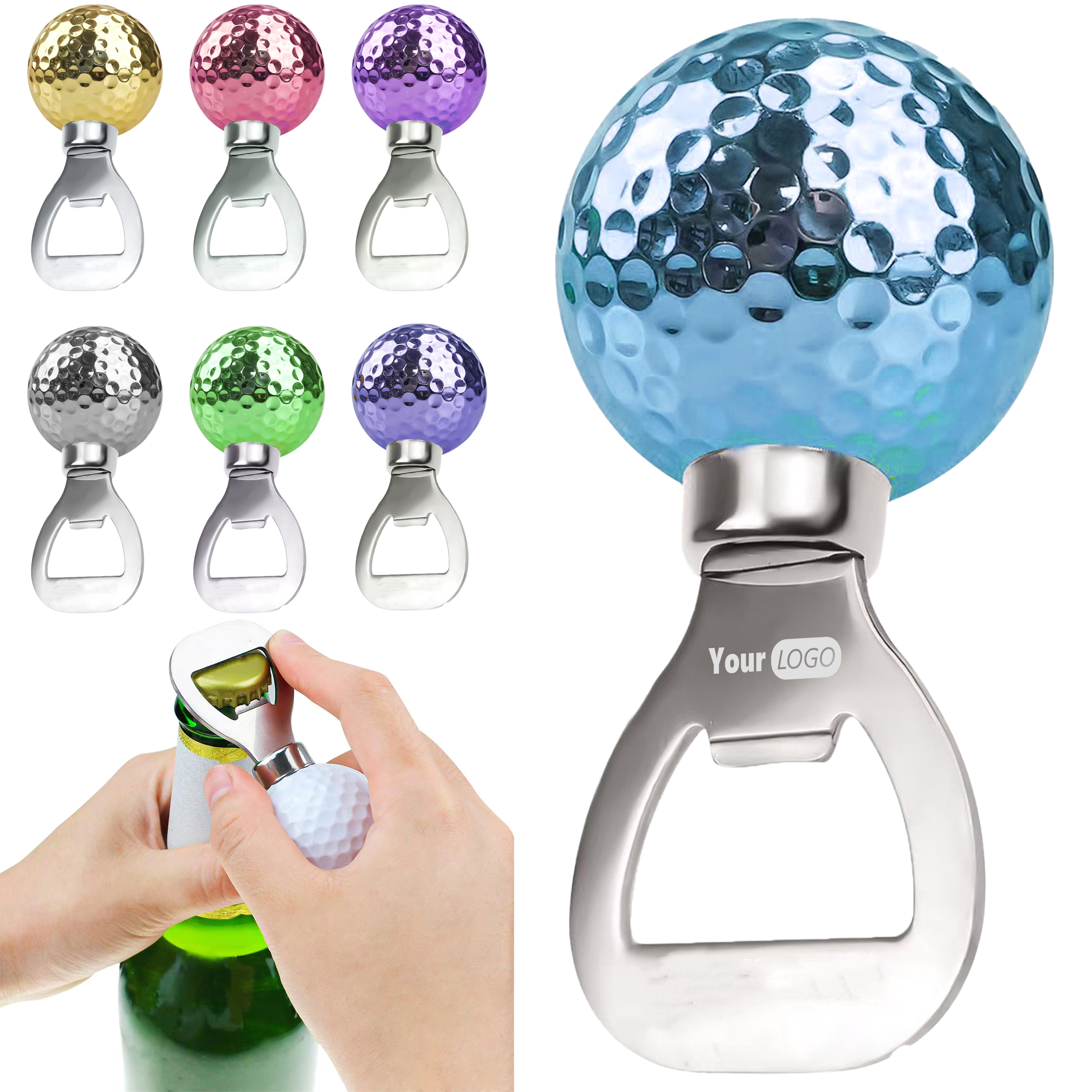 Stainless Steel Customizable Golf Bottle Opener 1