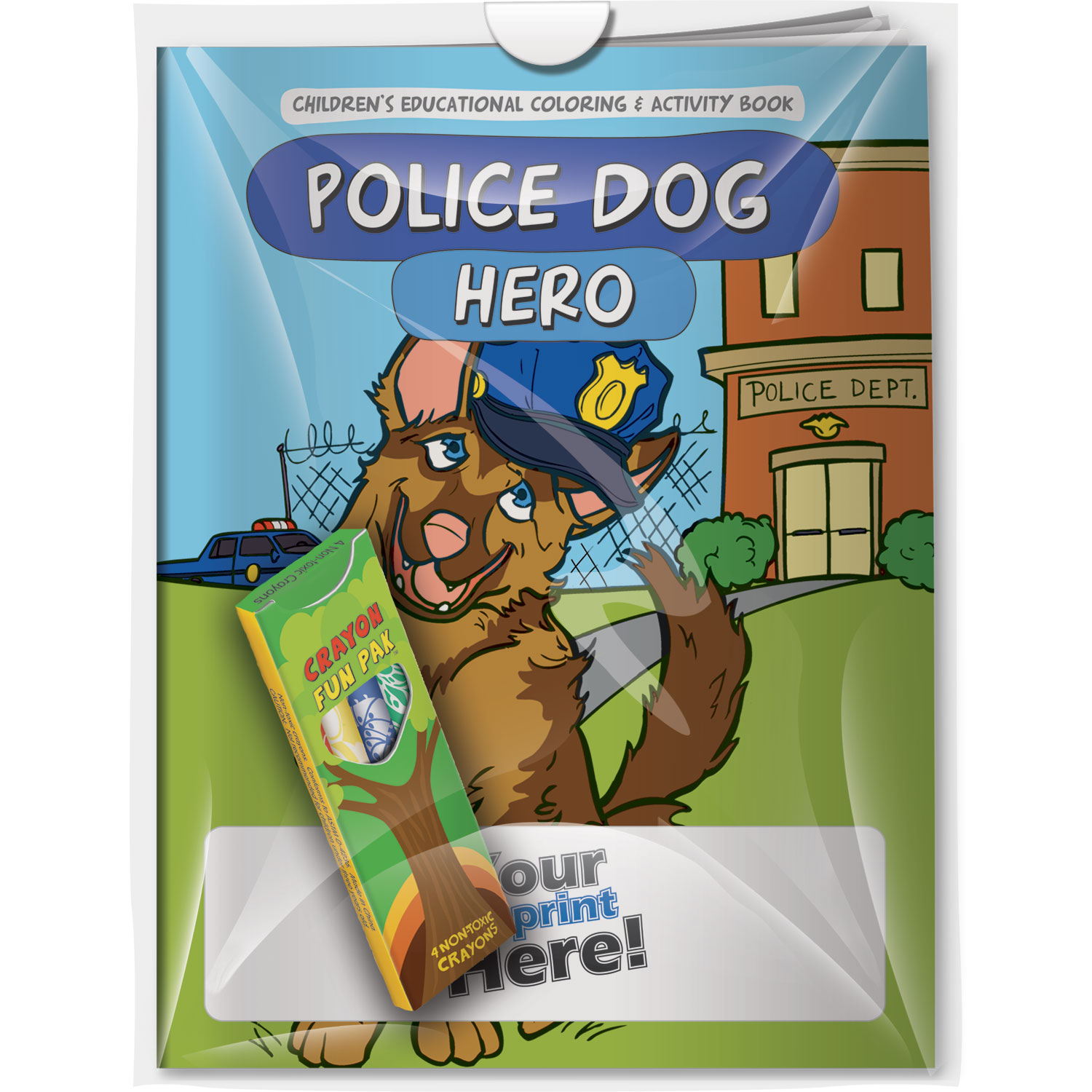 Combo Pack - CB1089 Coloring Book & 4-Pack of Crayons in a Poly Bag 3