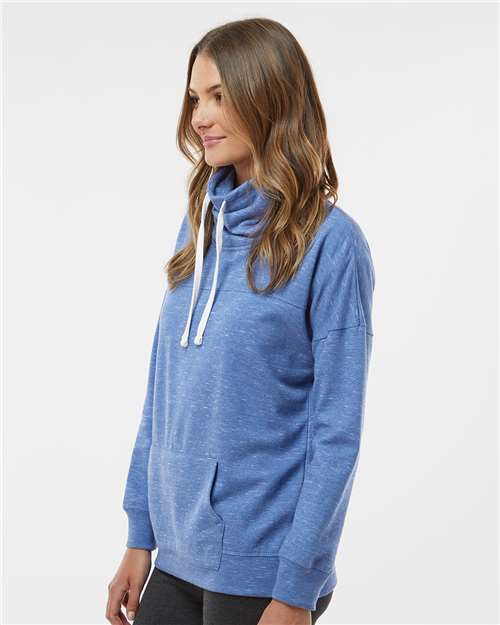 Women's Mélange Fleece Cowl Neck Sweatshirt - 8673 19