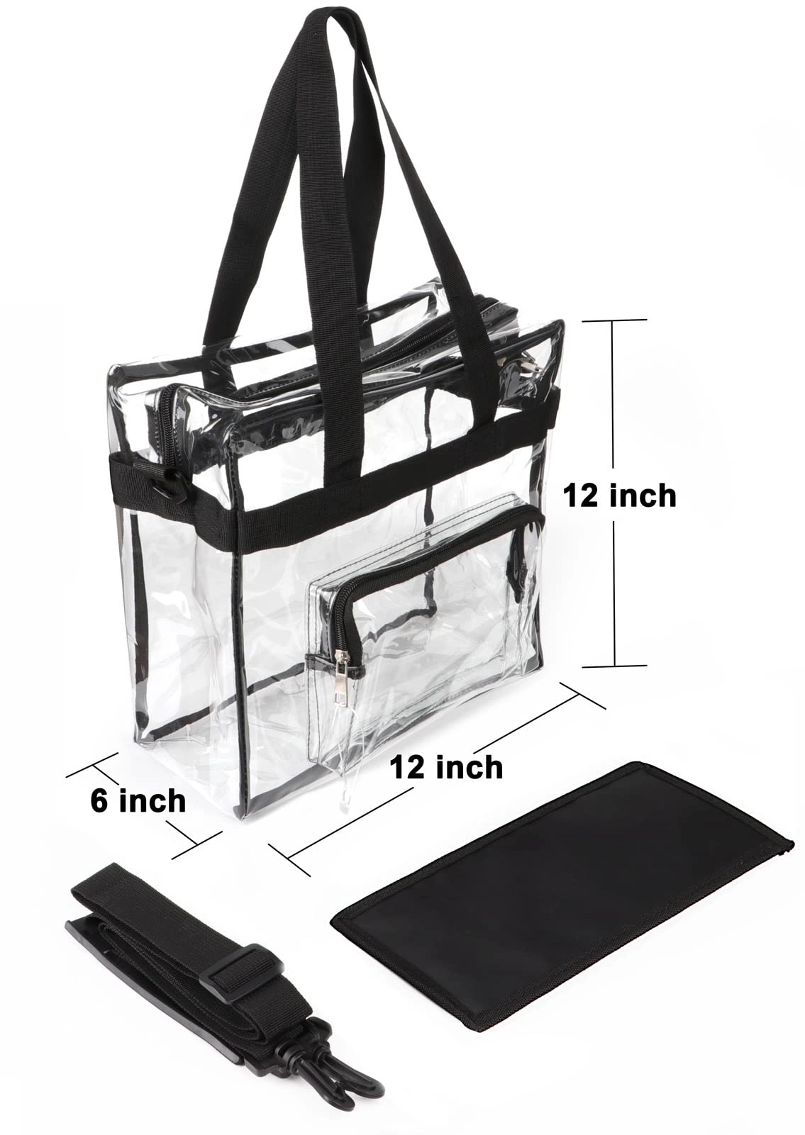 Clear Tote Bag With Handles & Adjustable Strap 4