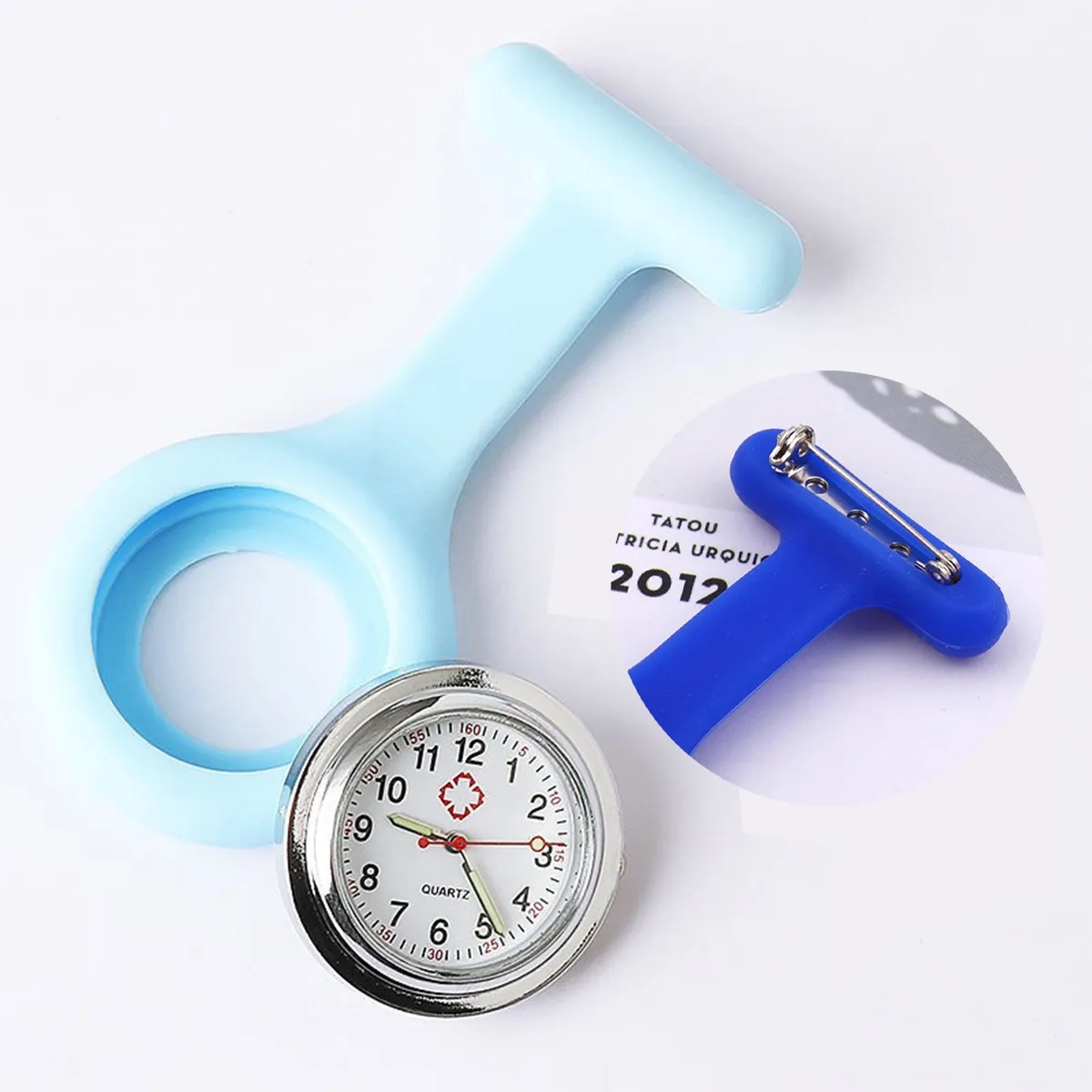 Convenient Practical Soft Nurses Pocket Watch Lapel Clip 2