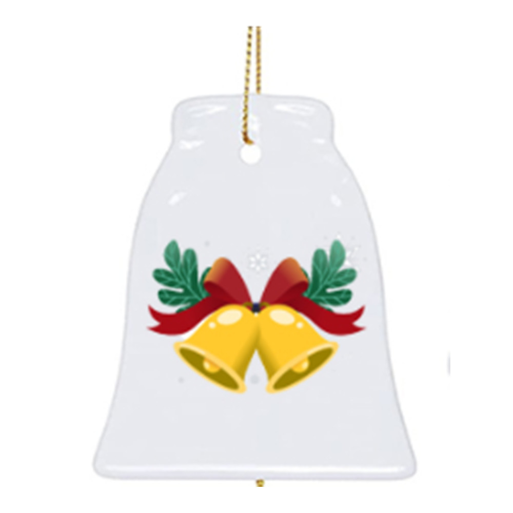 Bell Shape Ceramic Christmas Ornament 4