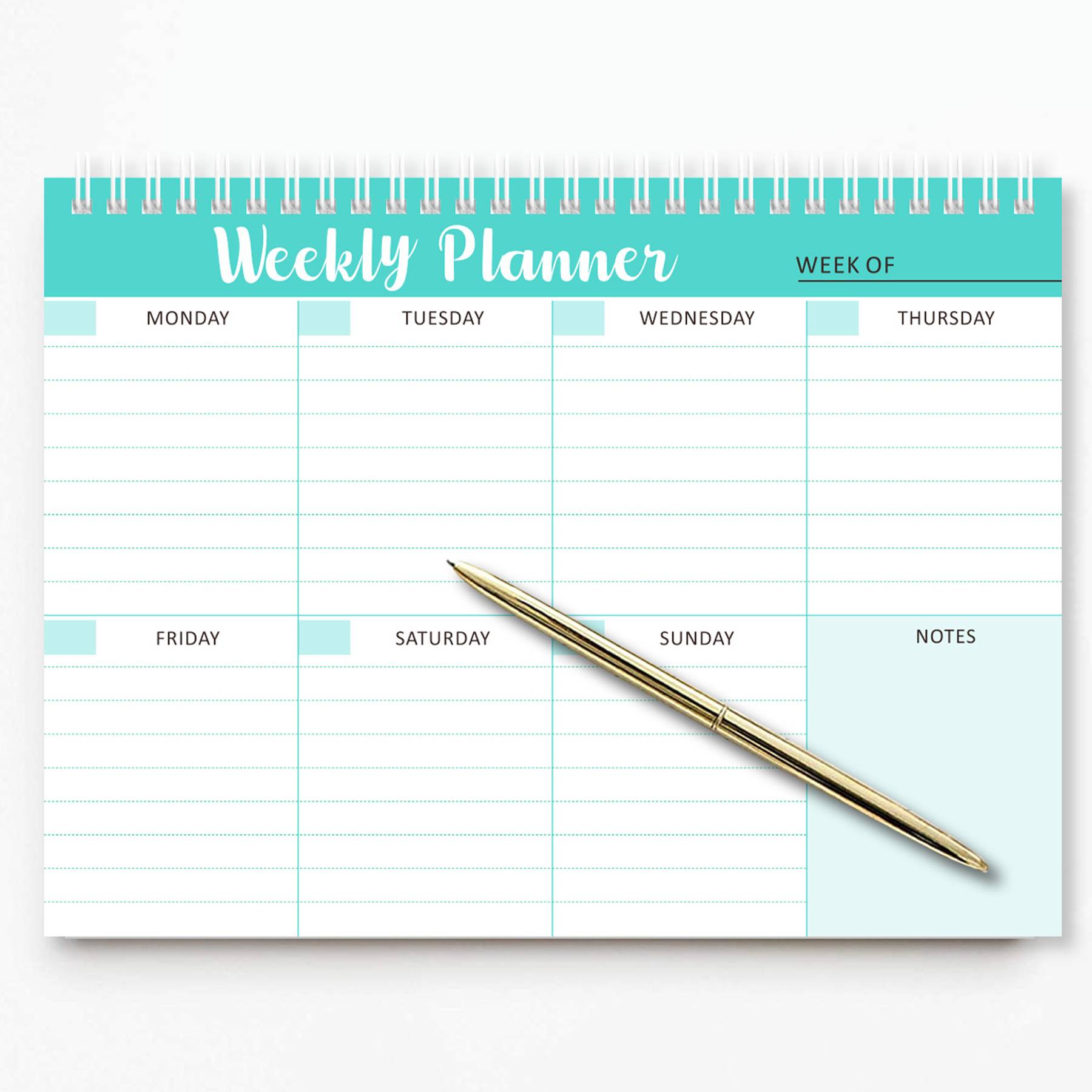 Paper Time management humbucker weekly planner 4