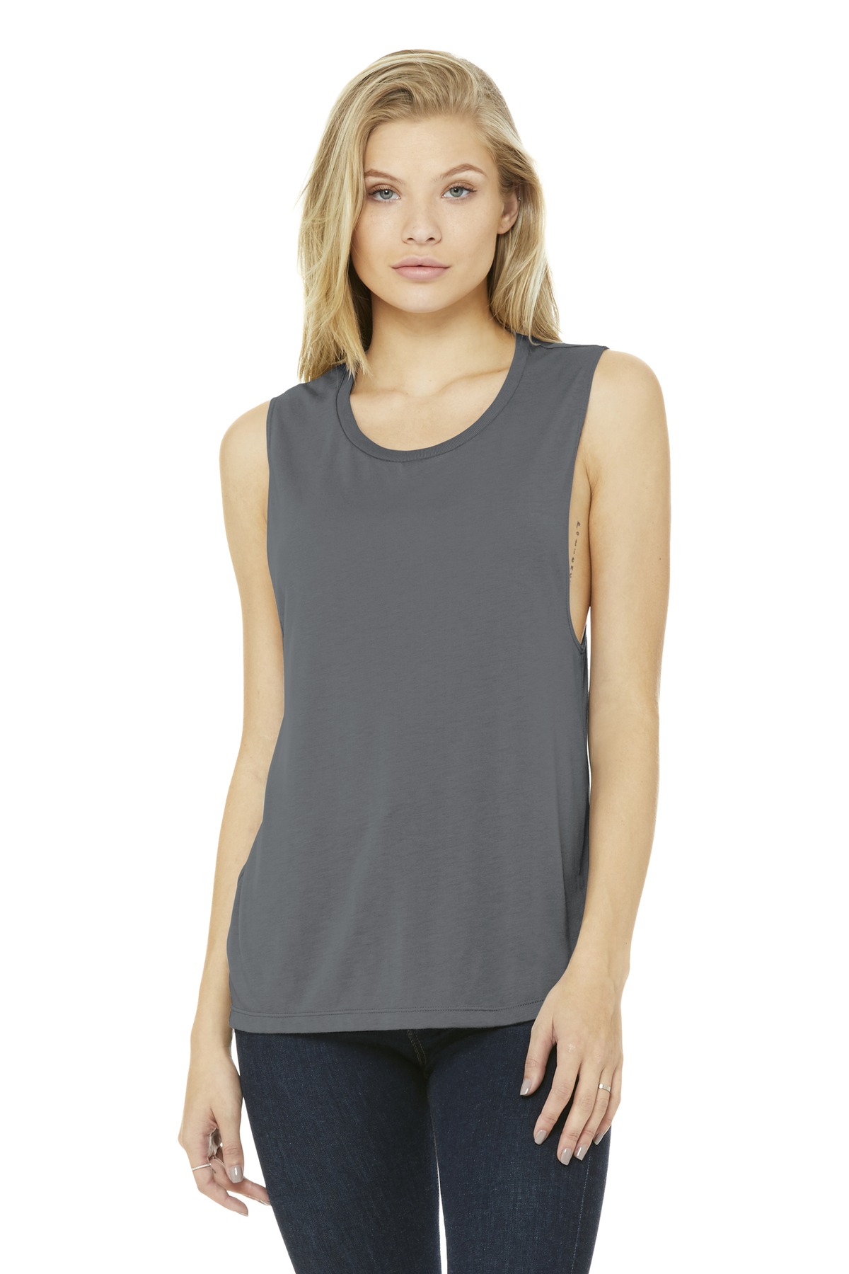 BELLA+CANVAS Women's Flowy Scoop Muscle Tank. BC8803 17
