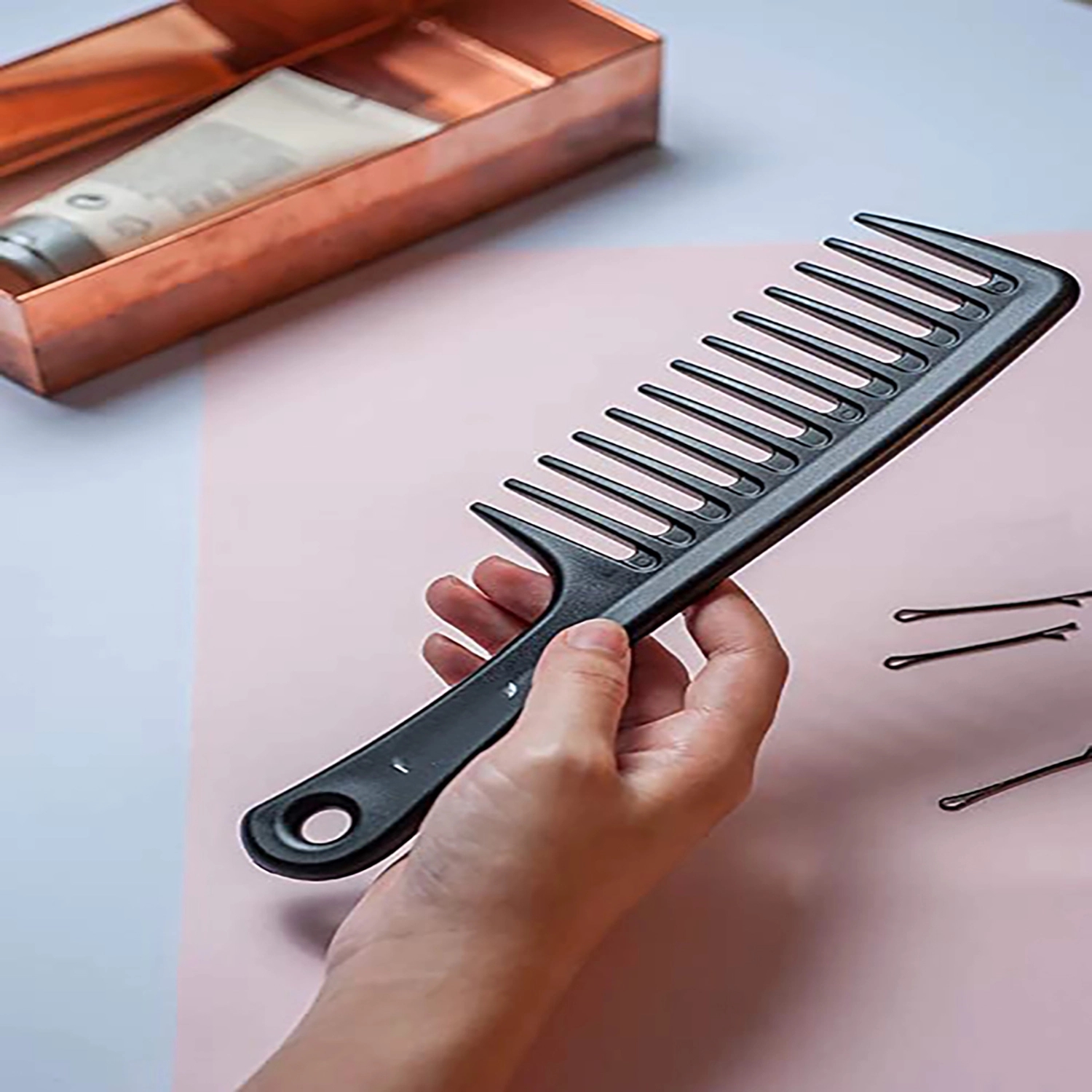 Plastic Wide Teeth Hair Comb 2