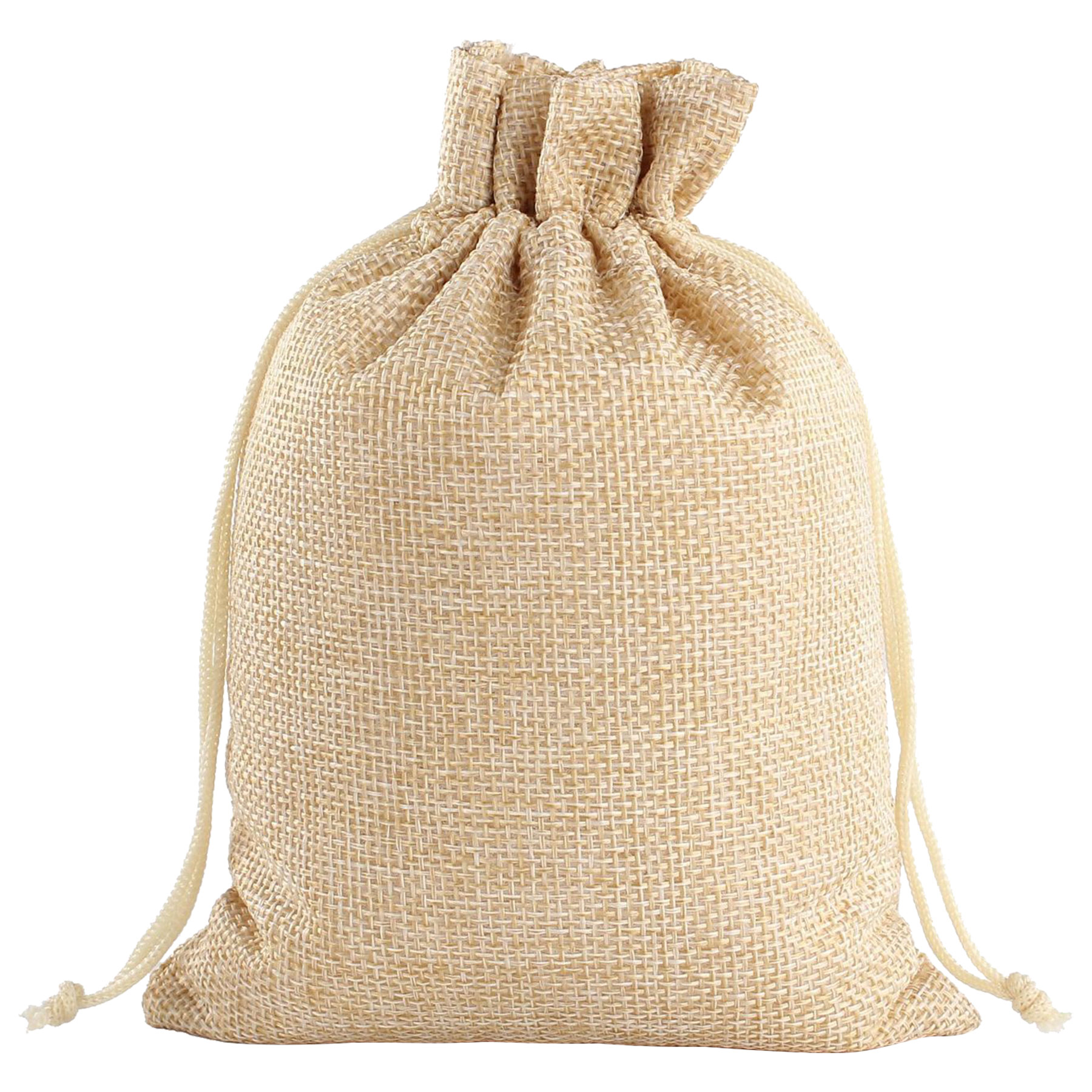 Burlap Drawstring Bag 4