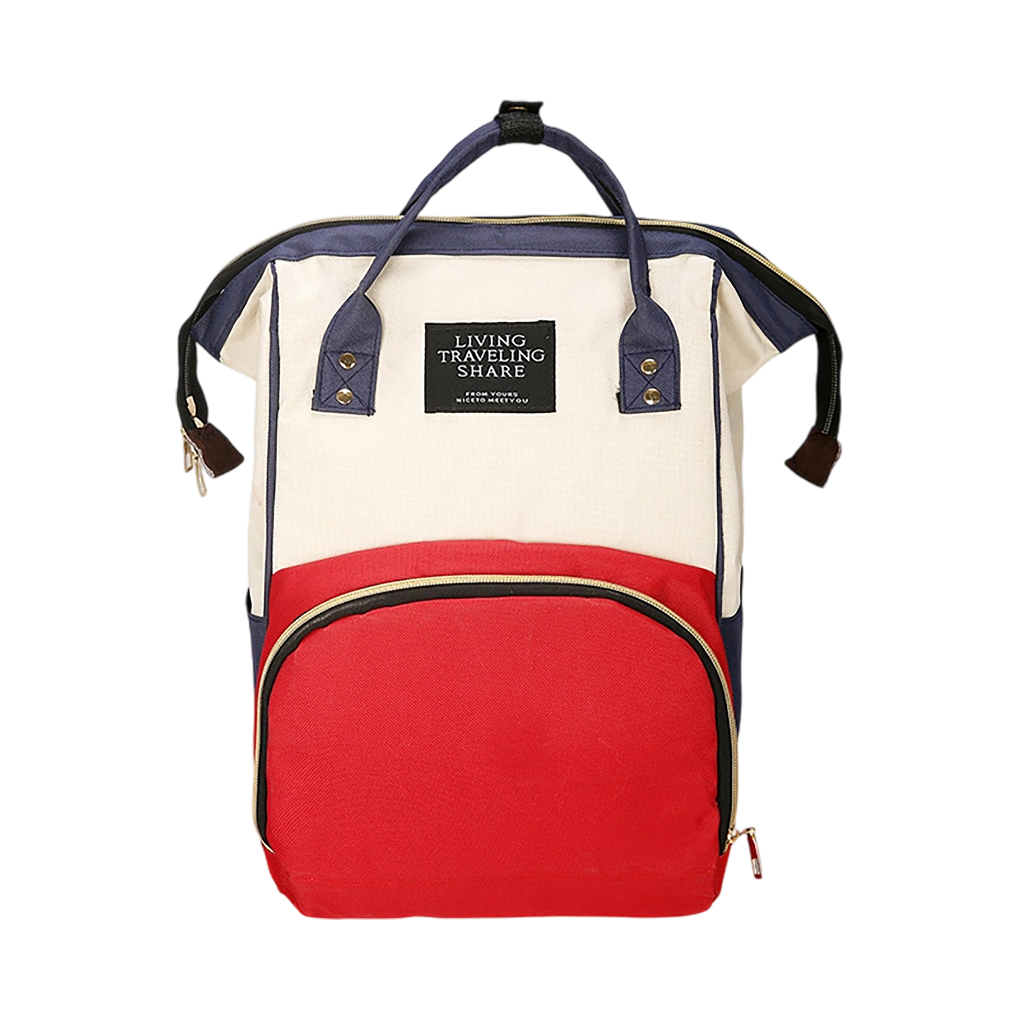 Waterproof Diaper Backpack With Wide Opening 10.7" Length x 8.3" Width x 16.6" Height 10