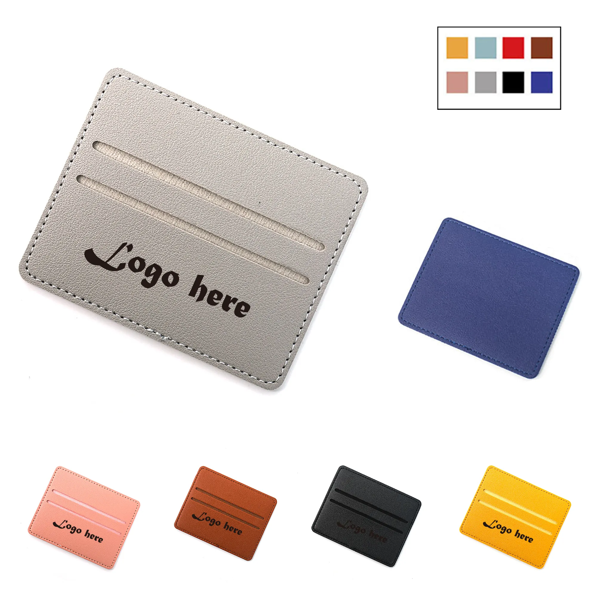 Mini Slim PU Leather Credit Card Holder 7