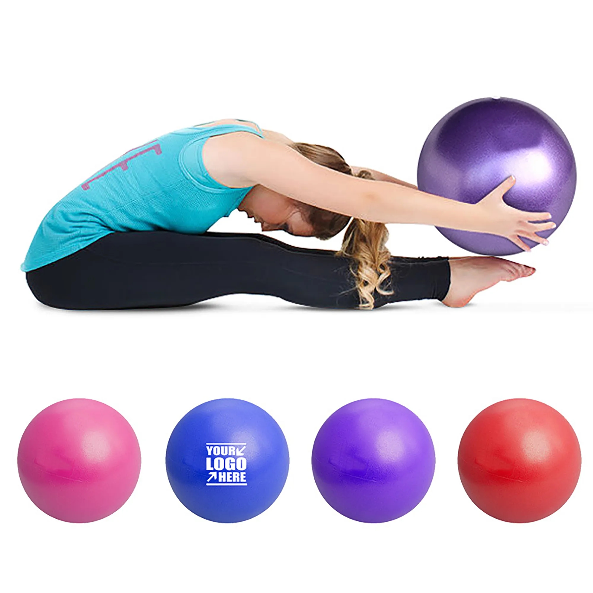10" Fitness Yoga Ball With 1pc Straw 3