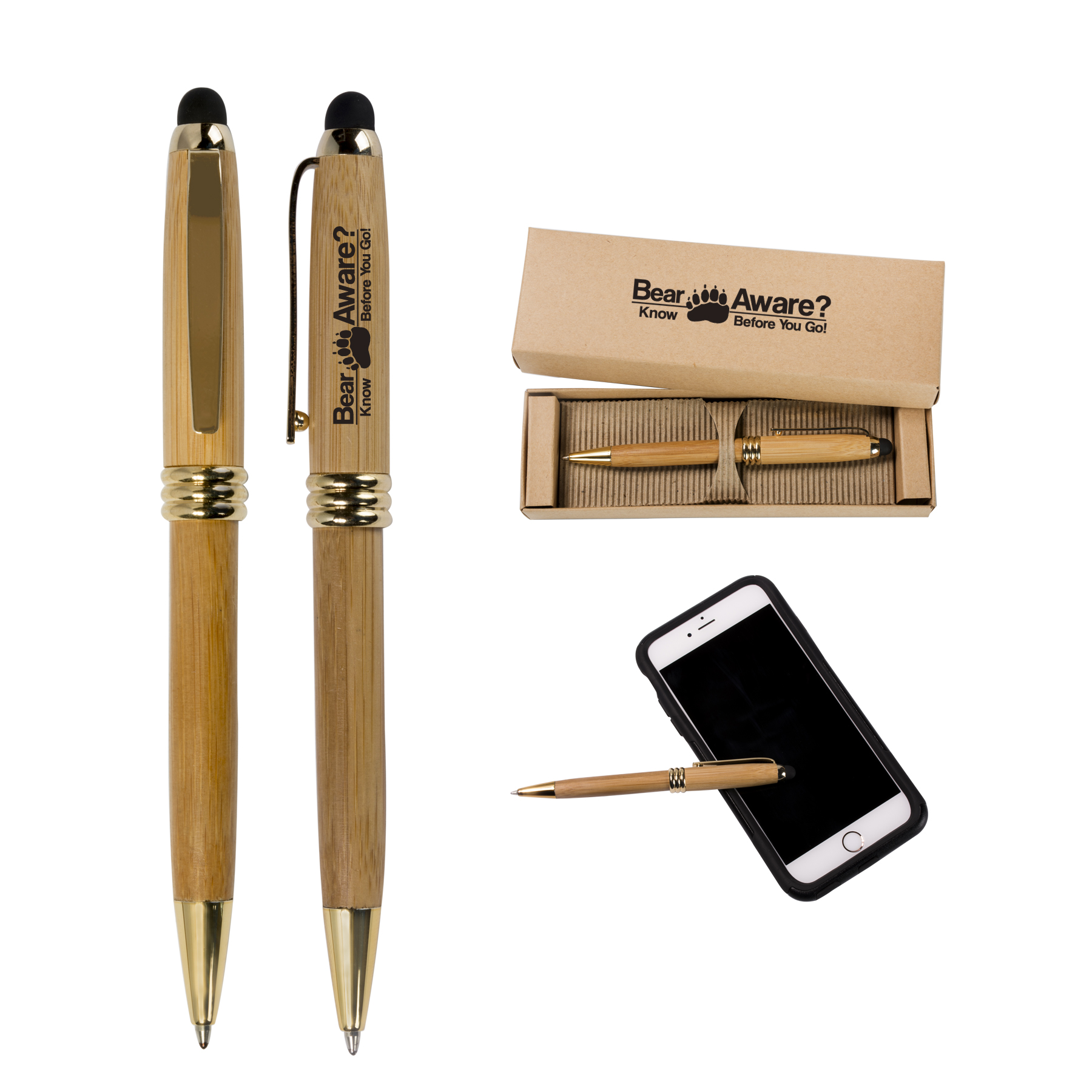 Bamboo Stylus Ballpoint Pen with Deluxe Recyclable Paper Box 4