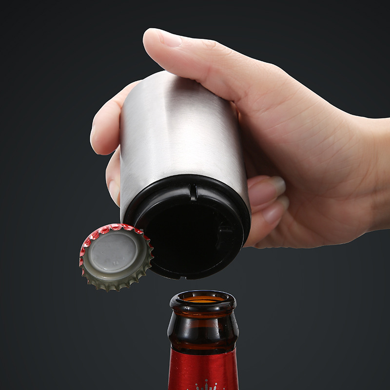Push Down and Pop Off Magnetic Cap Catcher Bottle Opener 3