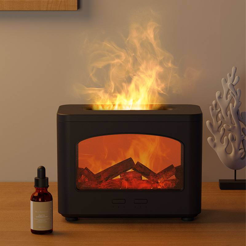ABS Flame Humidifier Fireplace Aromatherapy Diffuser 9