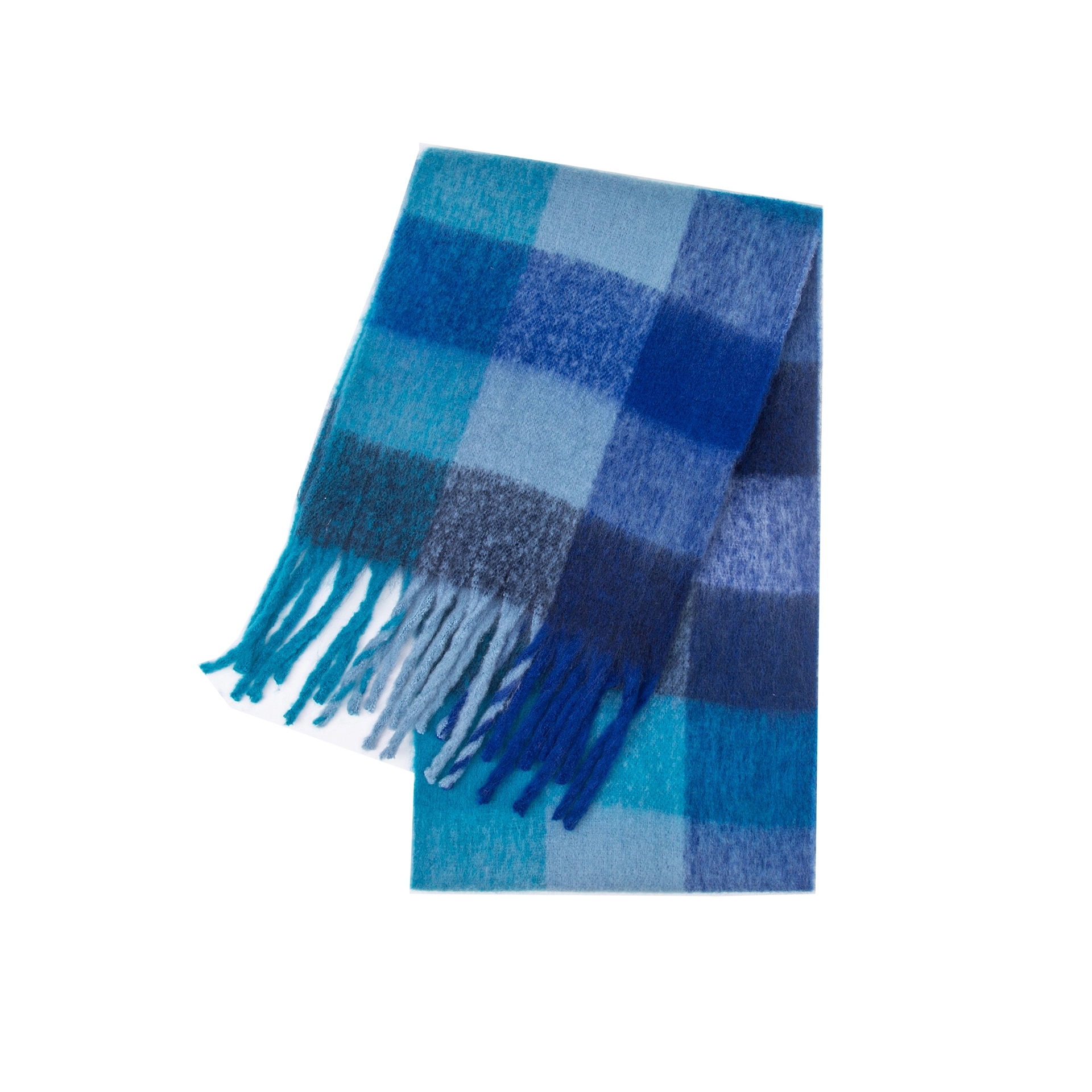 Fringed Plaid Shawl 4