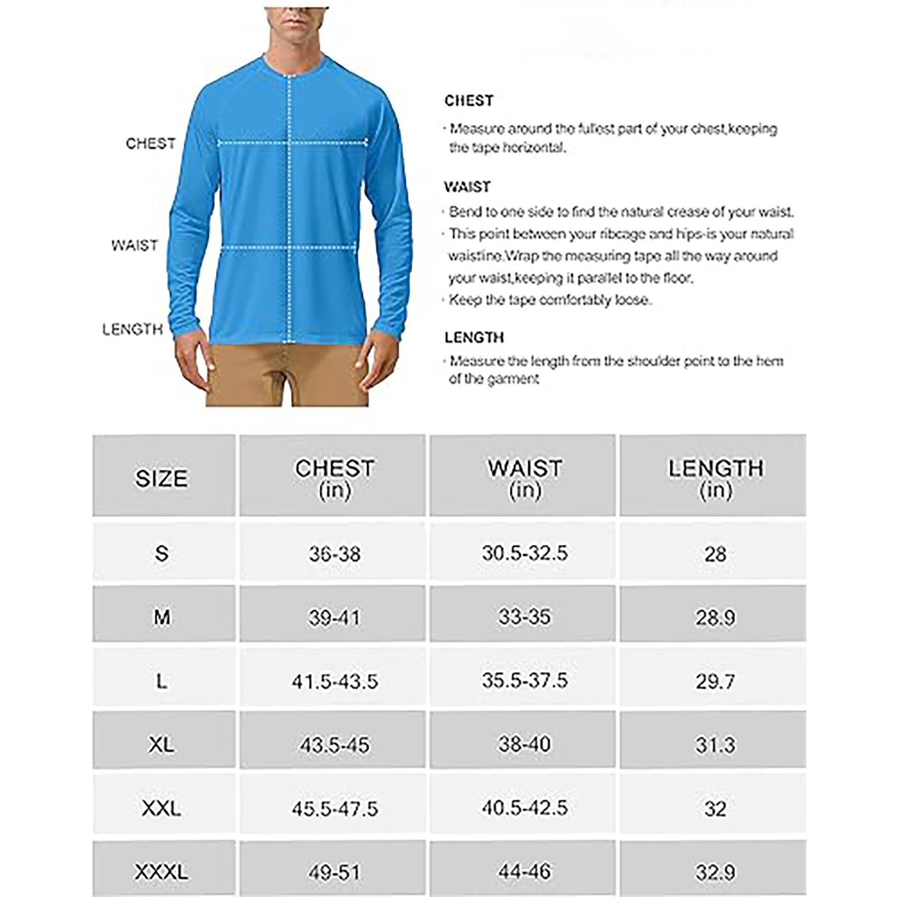 Mens UPF 50+ UV Sun Protection Shirt 10
