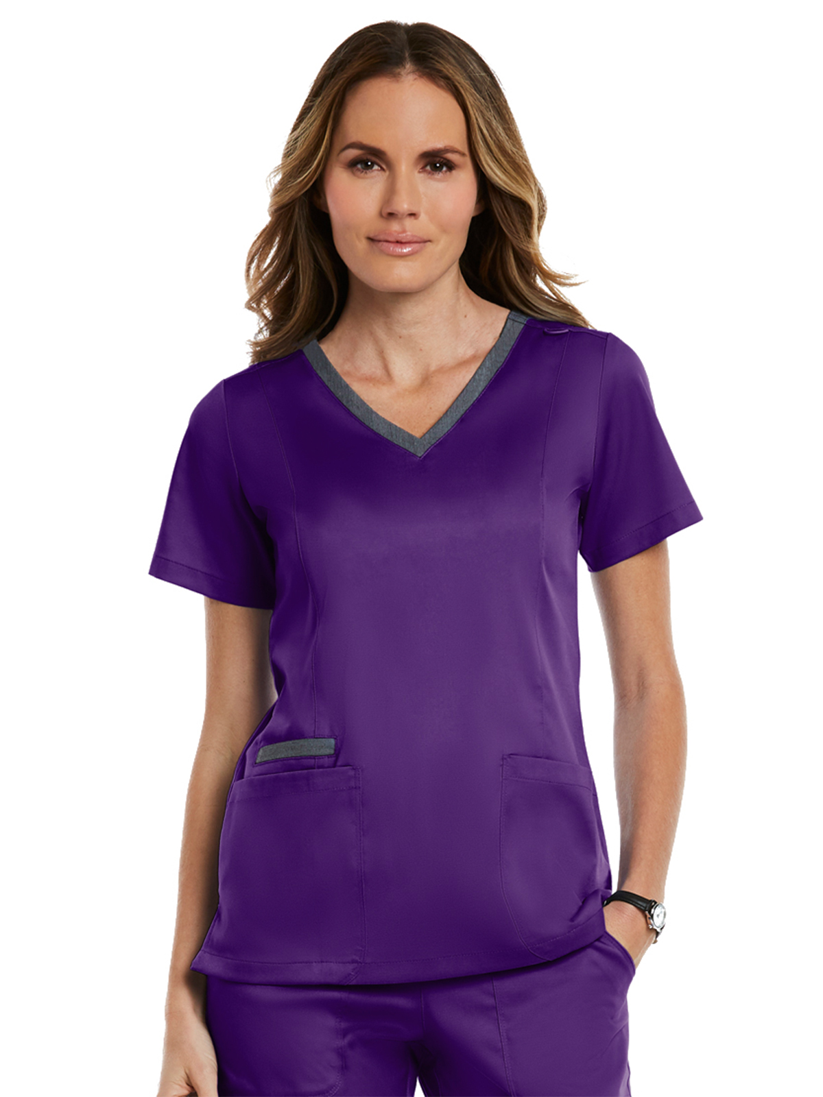 Maevn - Matrix - Women's Three-Pocket Heather Neck Band Top 4