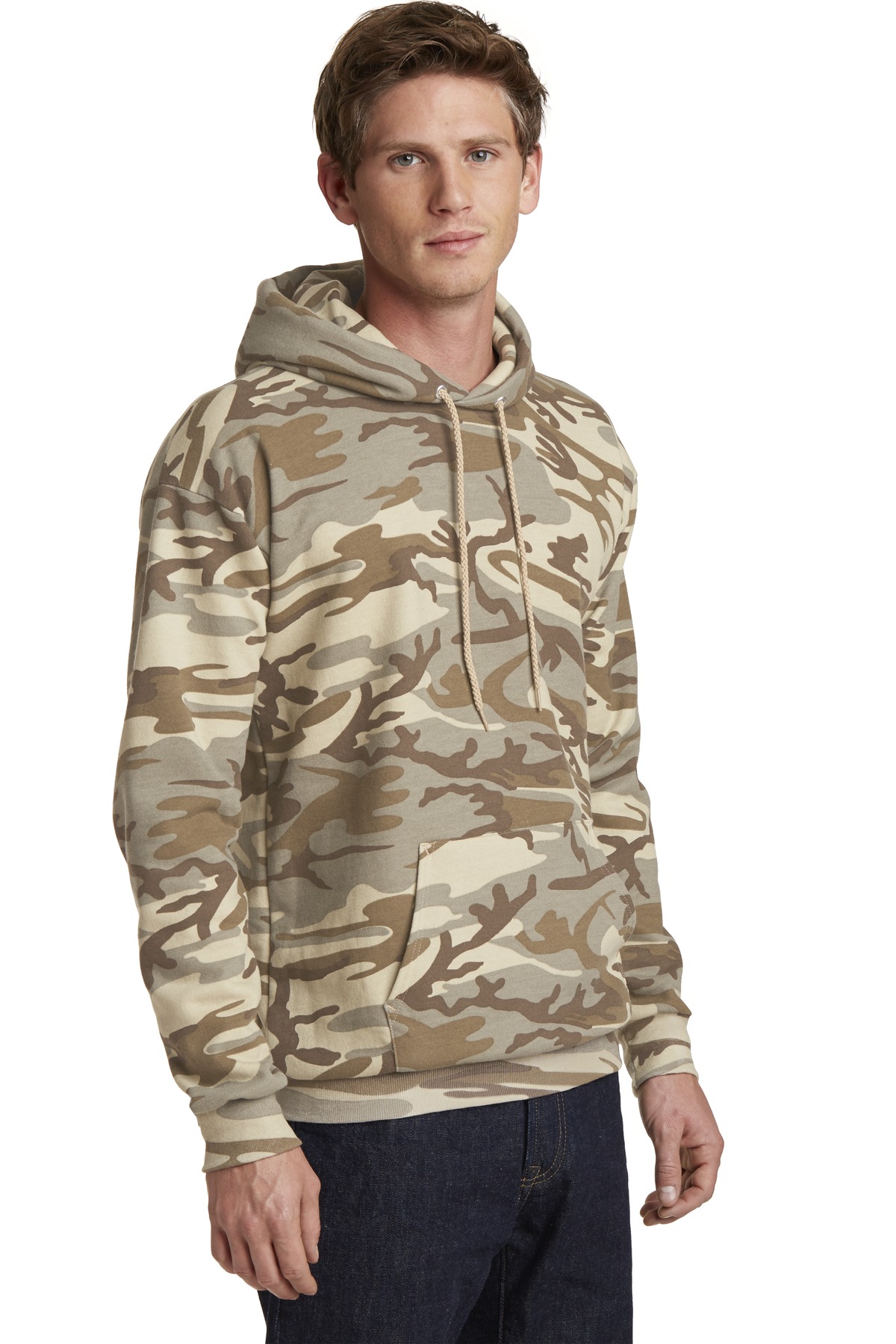 Port & Co Core Fleece Camo Pullover Hooded Sweatshirt. PC78HC 42
