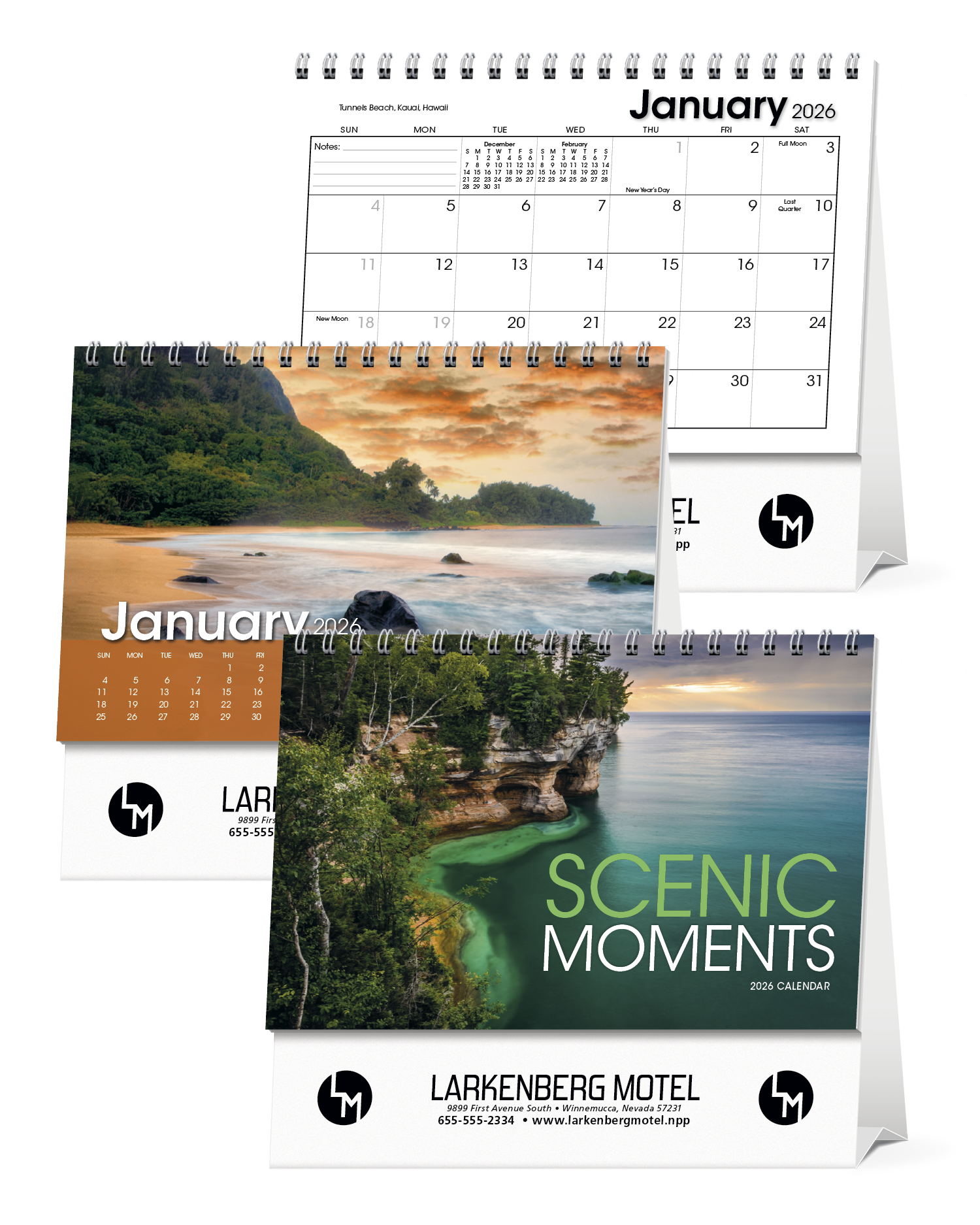 Triumph® Calendars Scenic Moments Large Desk Calendar 43