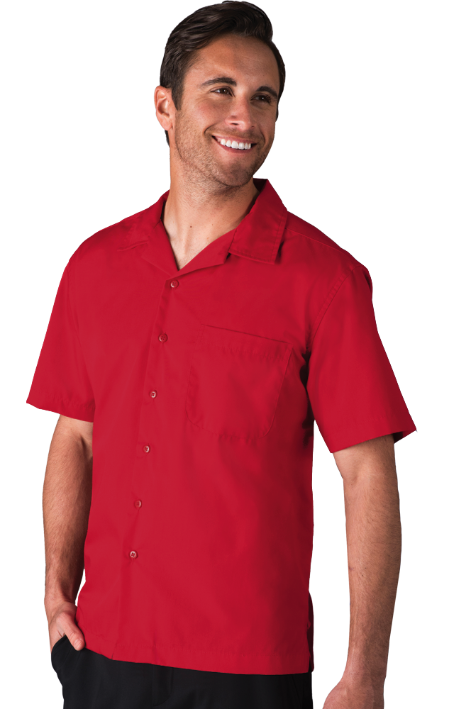 Men's Solid Poplin Camp Shirt 11