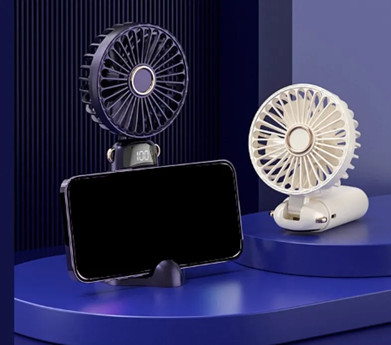 New Digital Display Folding Aromatherapy Small Electric Fan 6