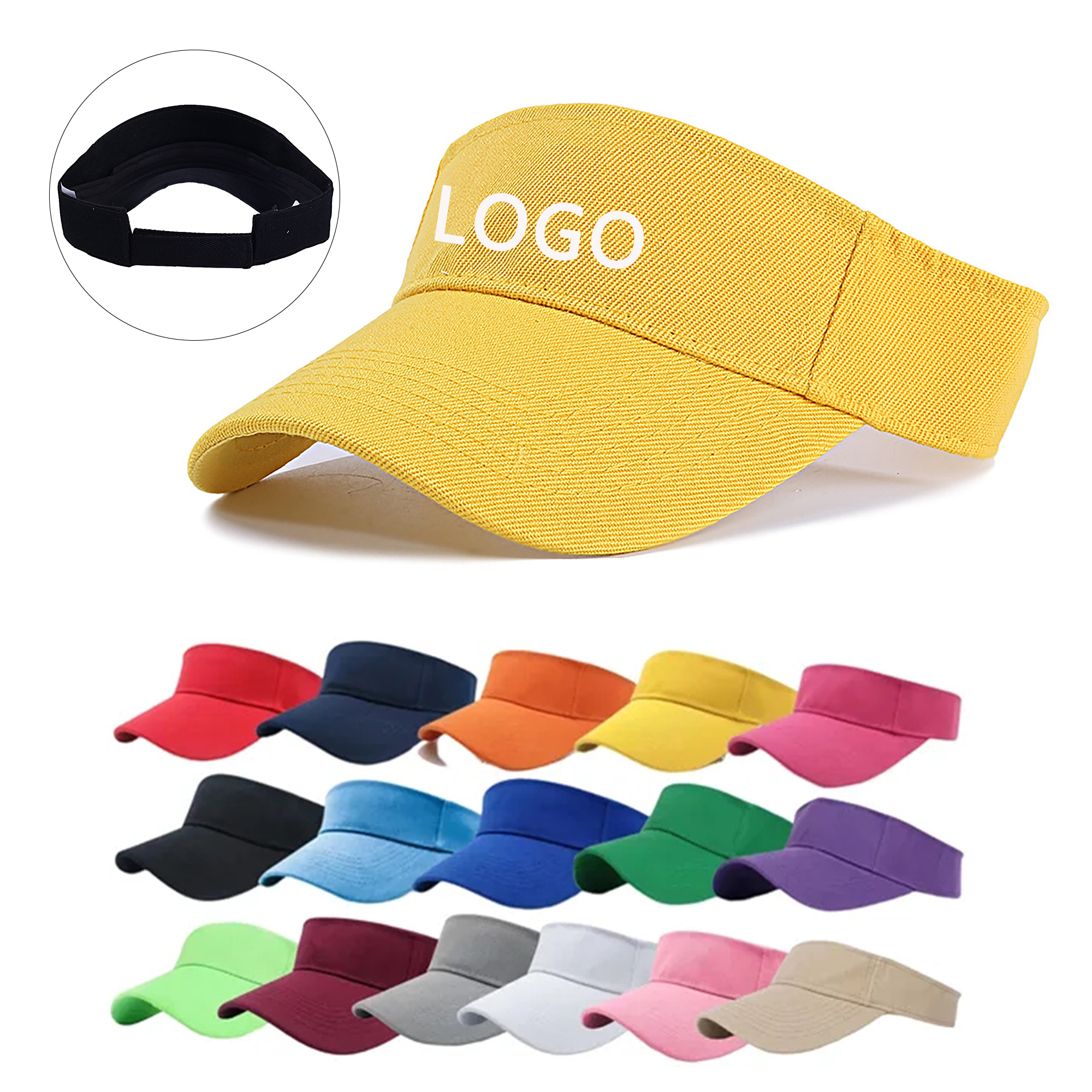 Solid Color Cotton Empty Top Cap Adjustable 18