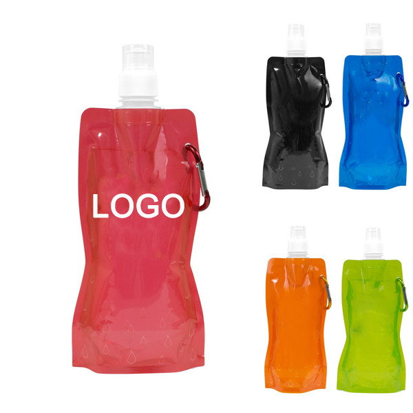18 oz Foldable Water Bottle W/ Carabiner 3