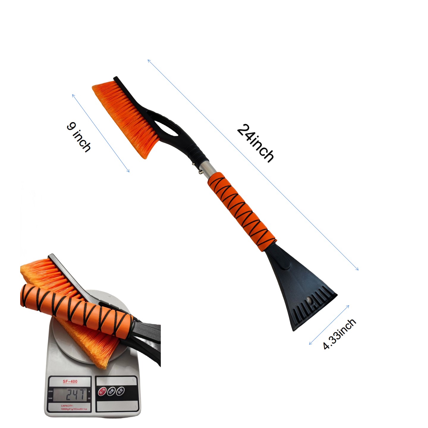 24" Foam Handle Ice Scraper Brush 11