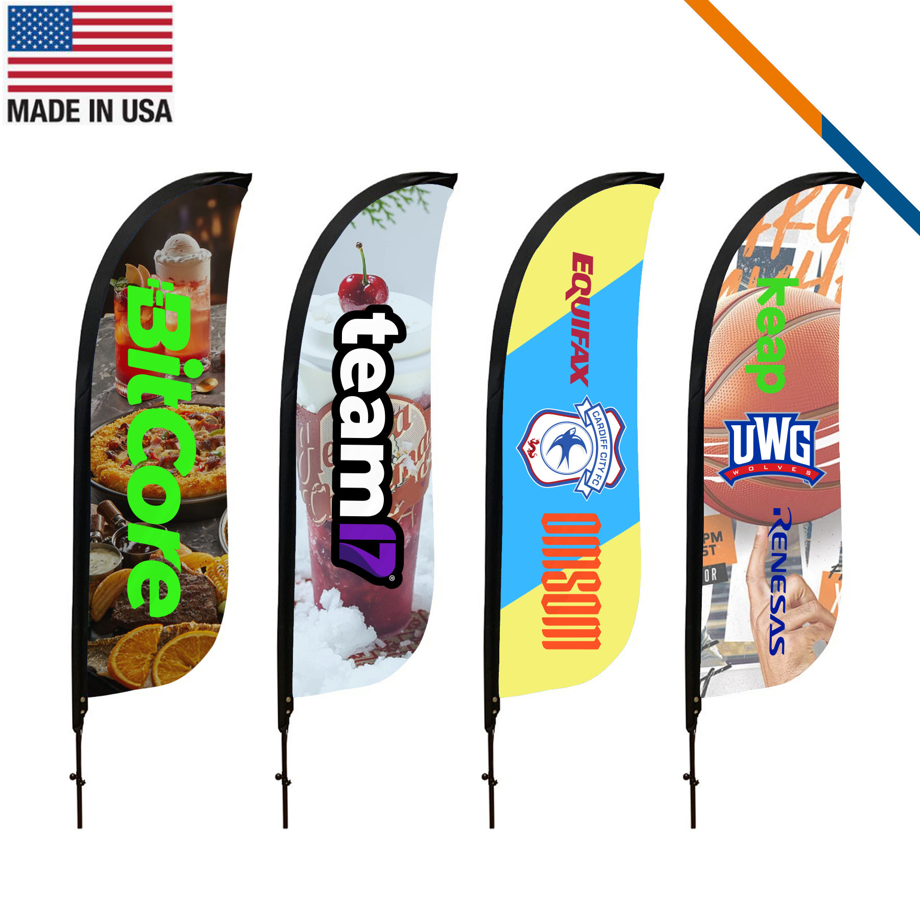 9' Sertal Single-Sided Feather Flag 6